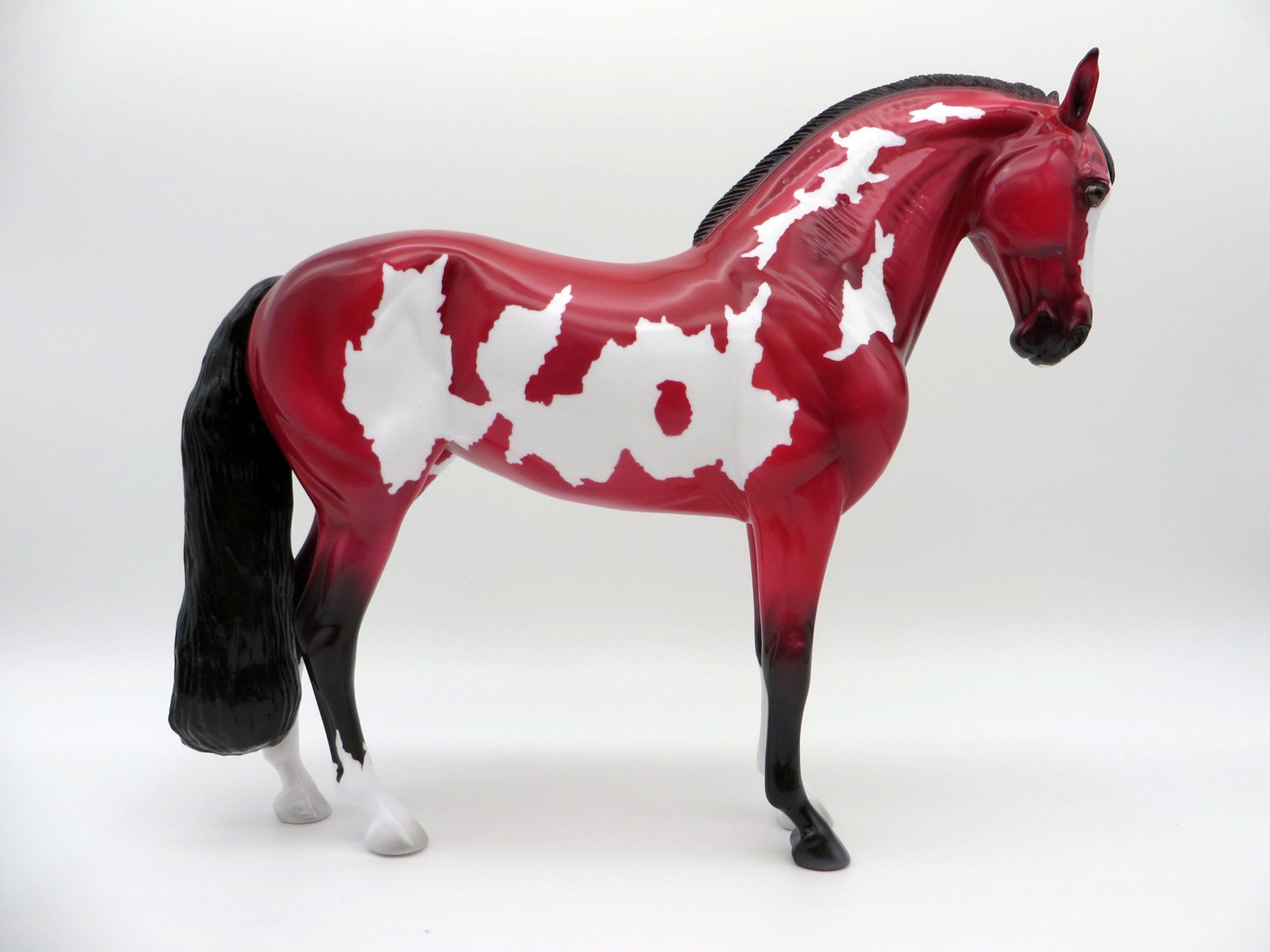 Nyekundo - OOAK Precious Stone Ruby Andalusian Painted By Ellen Robbins EQ 2021