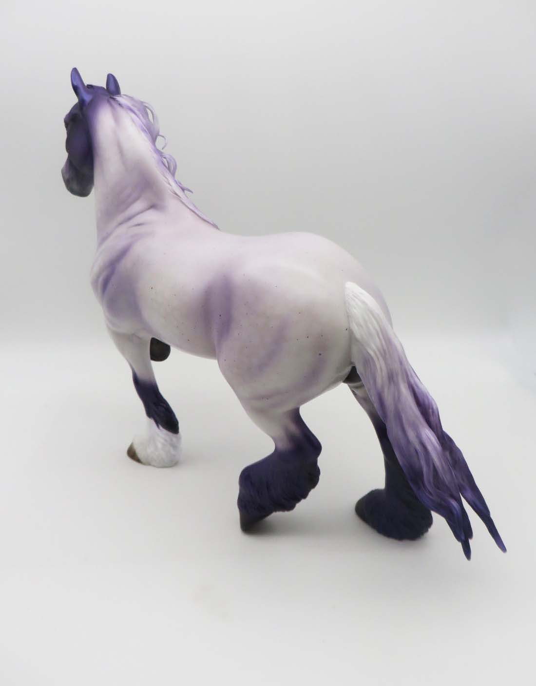 Oberon - OOAK - Purple Roan Decorator Unicorn Trotting Drafter By Angela Marleau - Best Offer 4/17/23