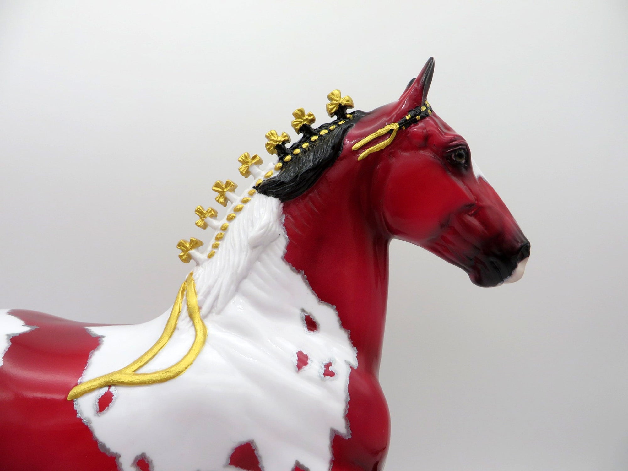 Obomuv-OOAK Precious Stone Ruby Paint Trotting Drafter Painted By Ellen Robbins EQ 2021