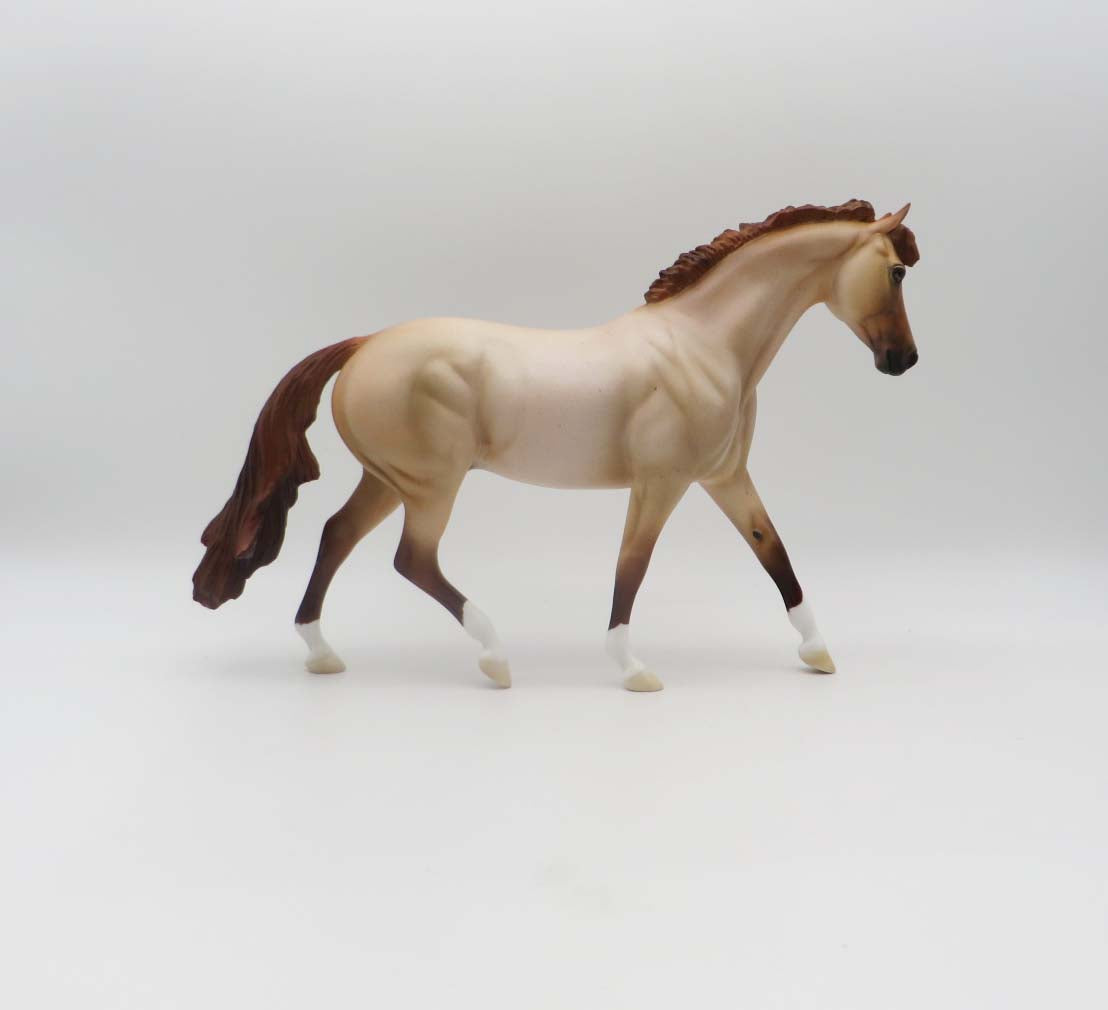 Ol&#39; Red - OOAK - Red Roan/Redtick Pony By Ellen Robbins P&amp;C 23