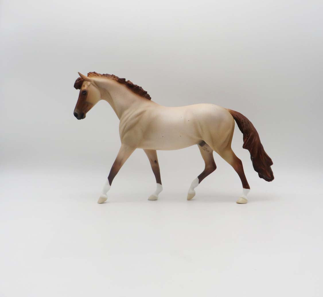 Ol&#39; Red - OOAK - Red Roan/Redtick Pony By Ellen Robbins P&amp;C 23