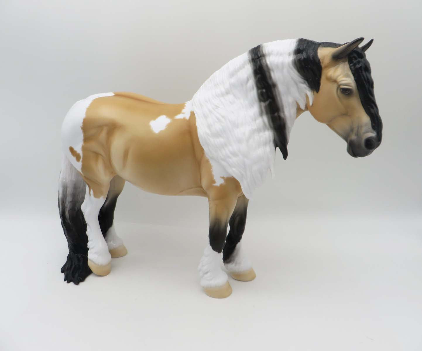 One Constant in Life -OOAK Etched Buckskin Paint Heavy Draft Mare By Ellen Robbins- SHCF23