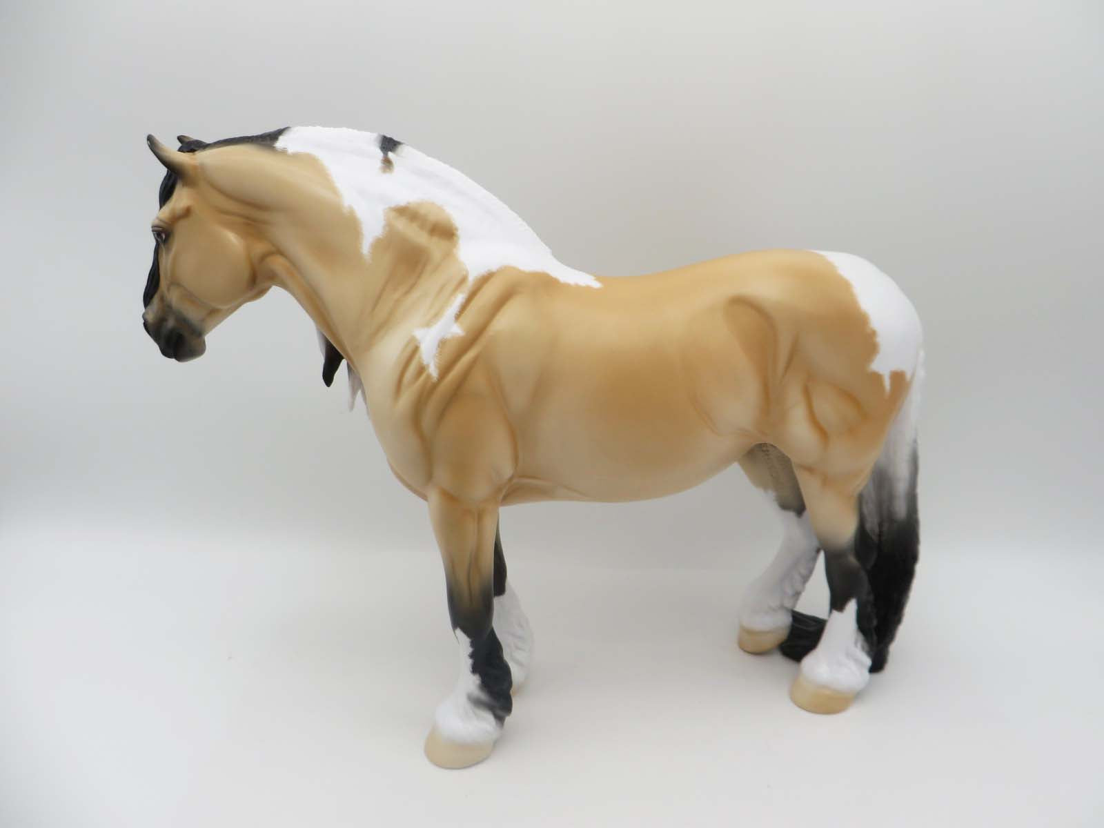 One Constant in Life -OOAK Etched Buckskin Paint Heavy Draft Mare By Ellen Robbins- SHCF23