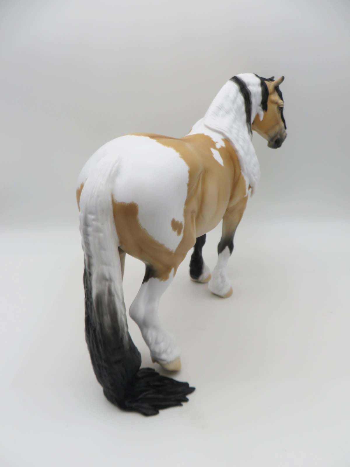 One Constant in Life -OOAK Etched Buckskin Paint Heavy Draft Mare By Ellen Robbins- SHCF23