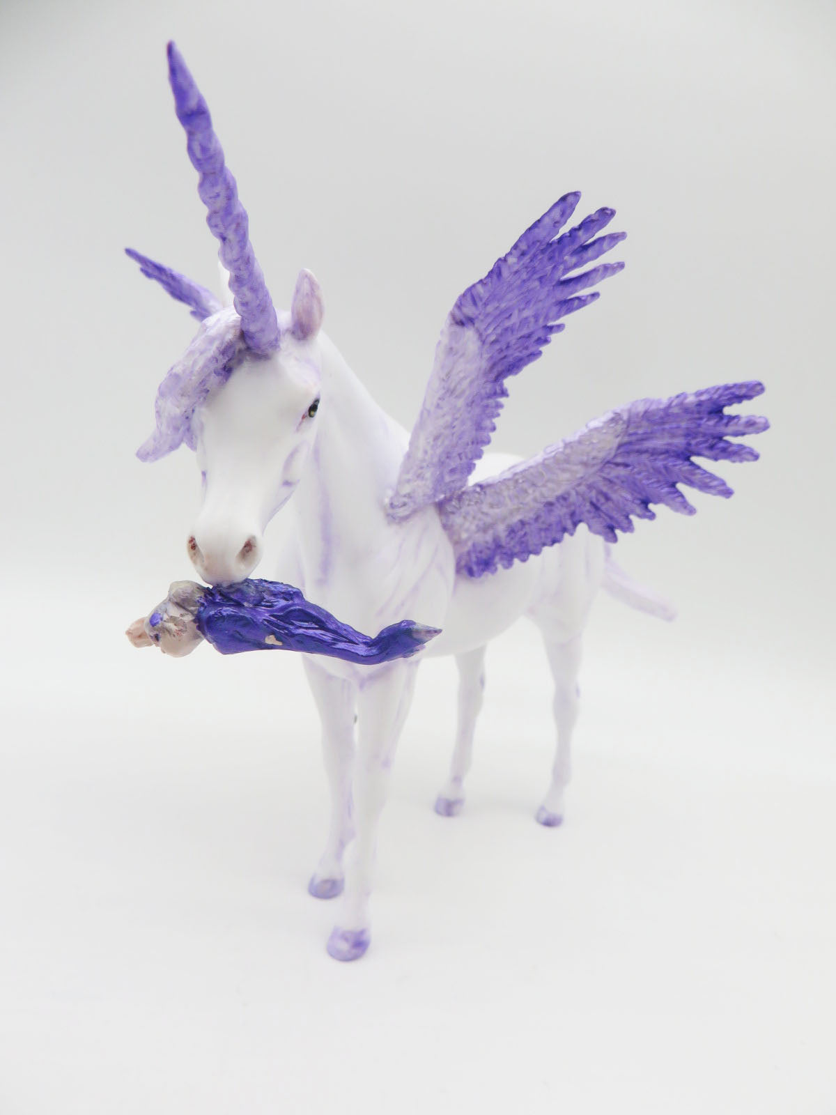 ONE EYE, ONE HORNED, FLYING PURPLE PEOPLE EATER - OOAK - Facebook BEST OFFER - CUSTOMIZED PEBBLE ARABIAN - PAINTED BY ANDREA THOMASON - MM22