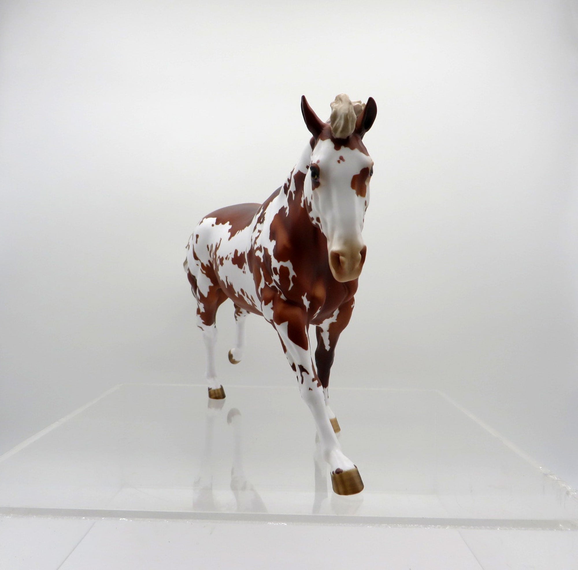 Orlaith-OOAK Chestnut Overo Running Stock Horse By Julie Keim 3/22