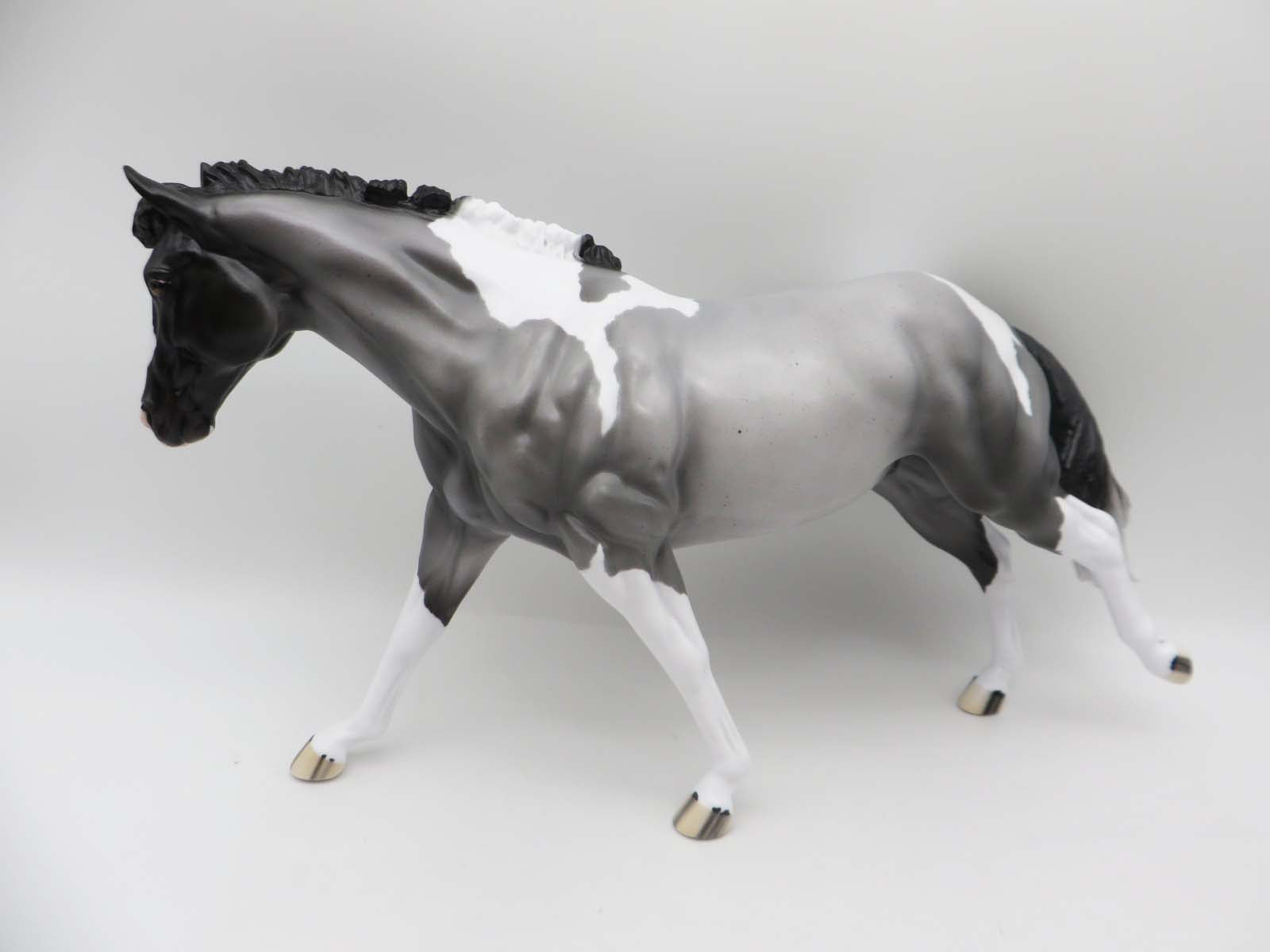 Outlived Your Past - OOAK - Blue Roan Tobiano Running Stock Horse by Ellen Robbins - SHCF23