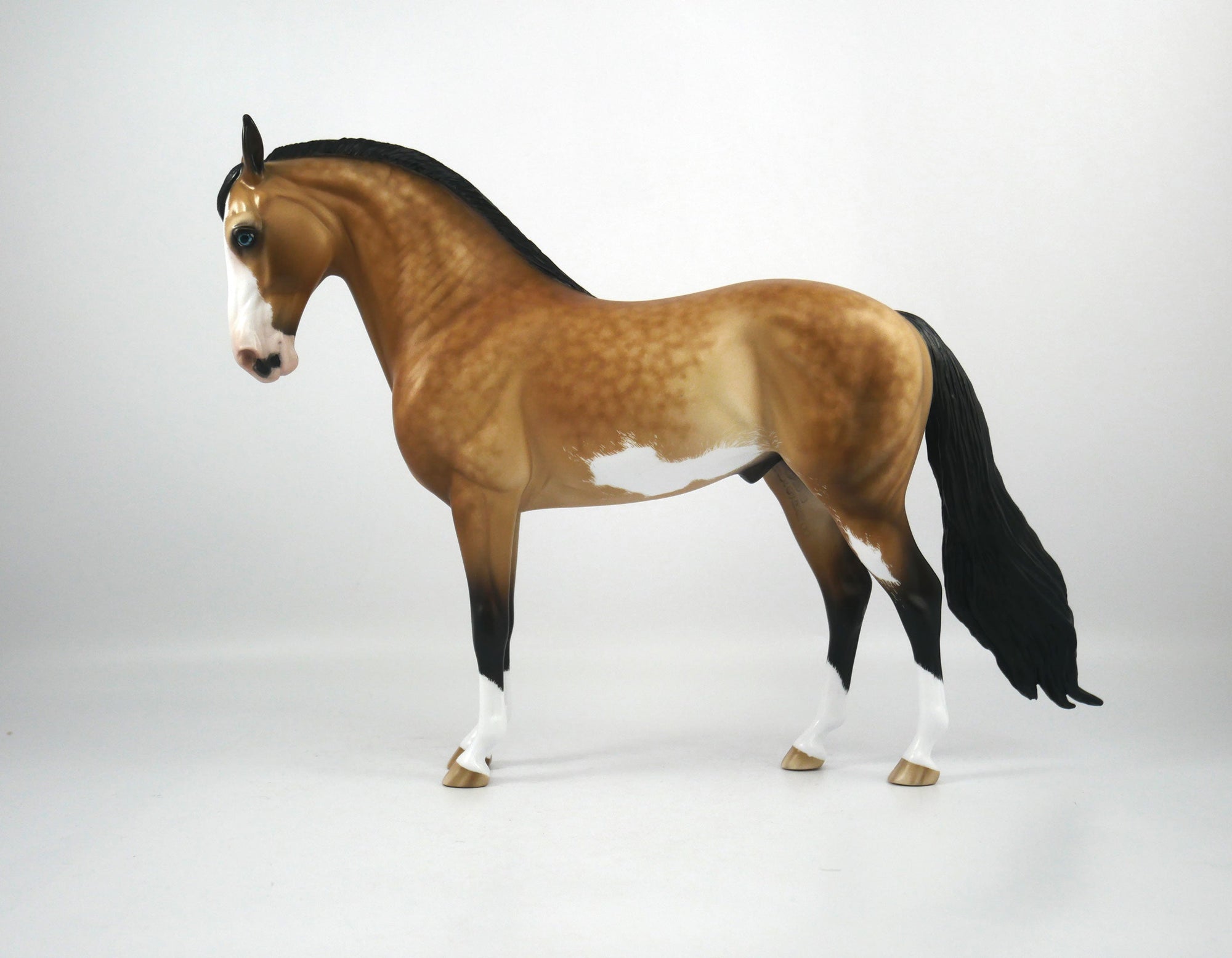 Ovestus-OOAK Dapple Buckskin Paint Andalusian Painted By Sheryl Leisure 1/8/21