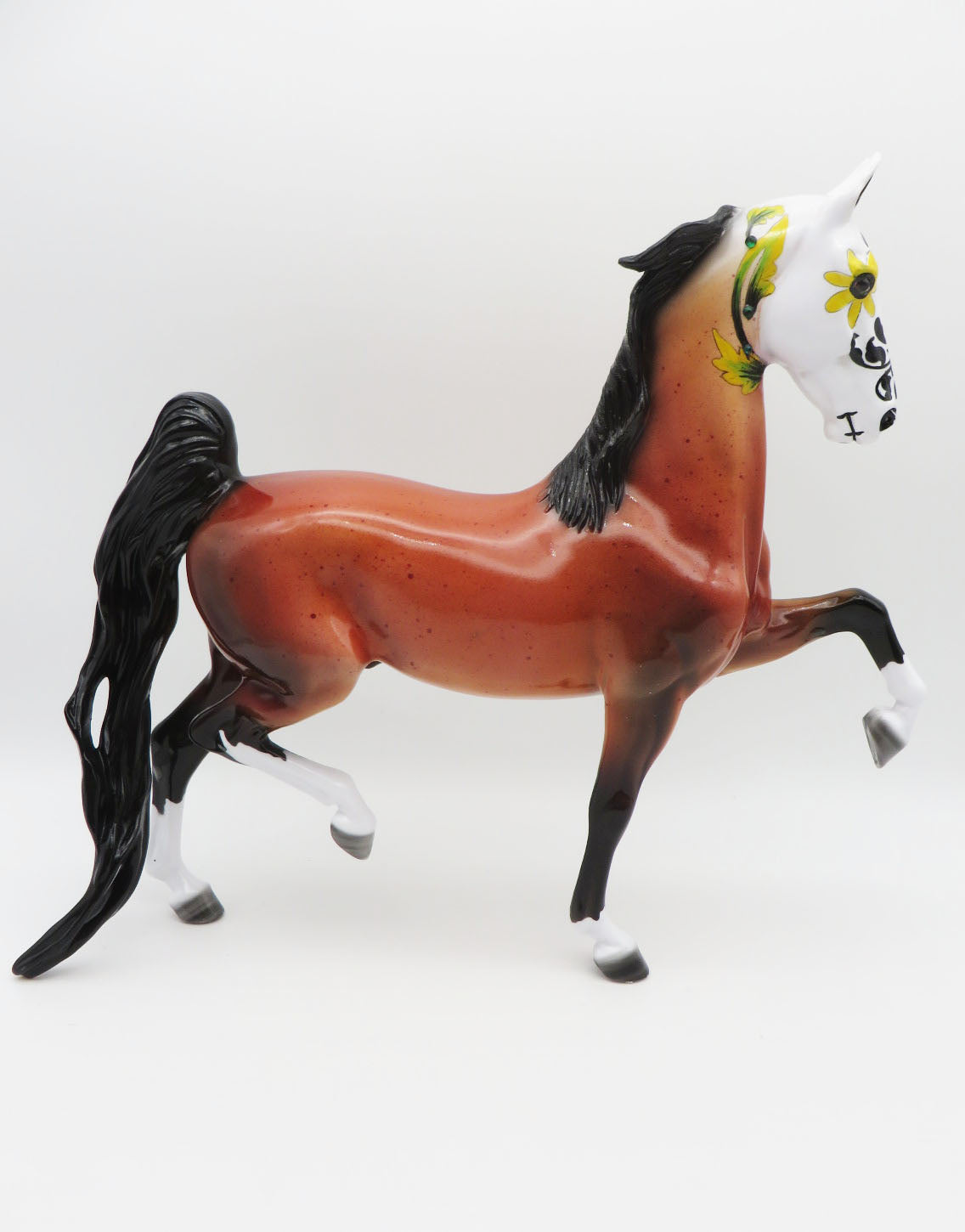 Peaceful Warrior  - OOAK Sugar Skull Saddlebred Horse By Dawn Quick