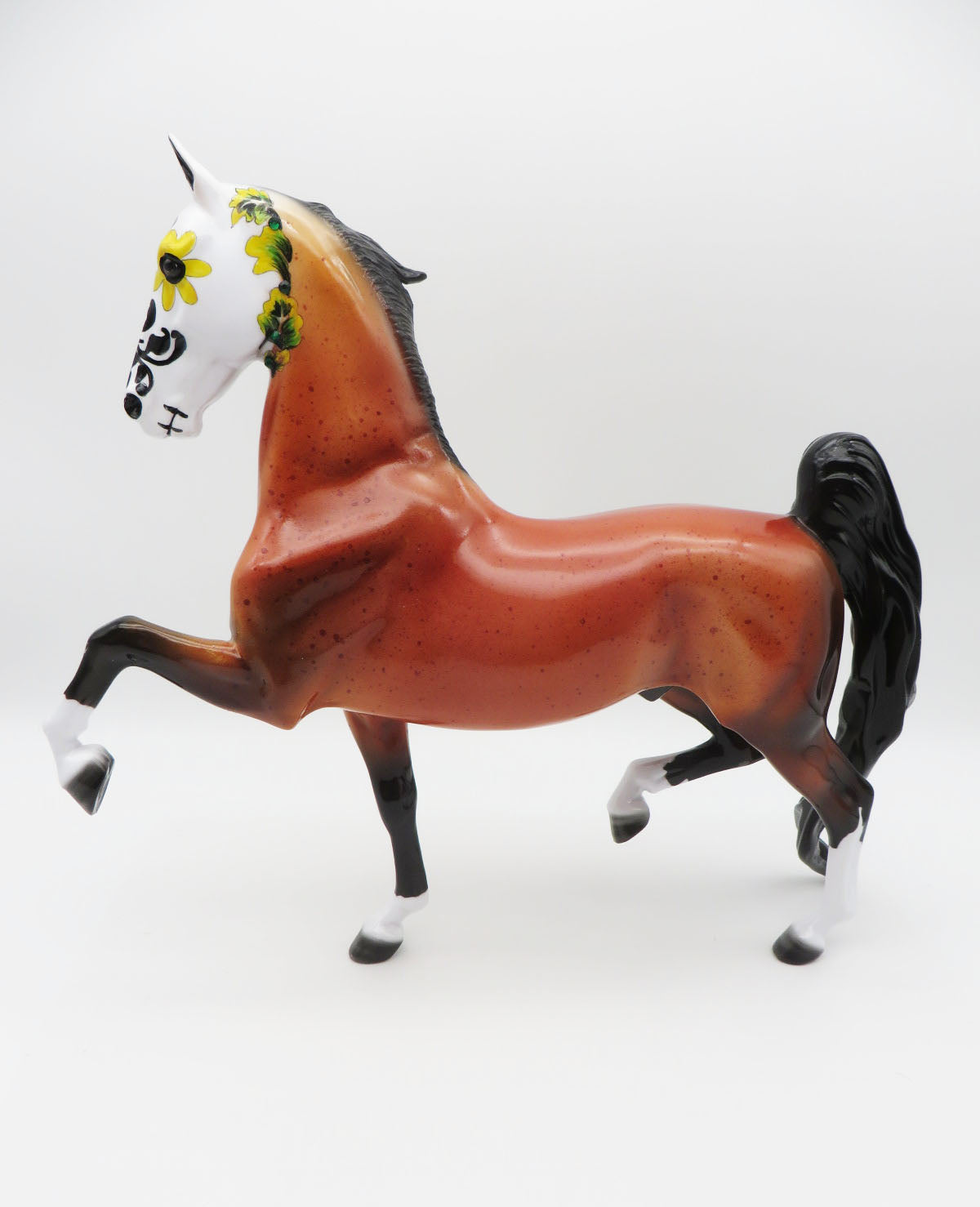 Peaceful Warrior  - OOAK Sugar Skull Saddlebred Horse By Dawn Quick