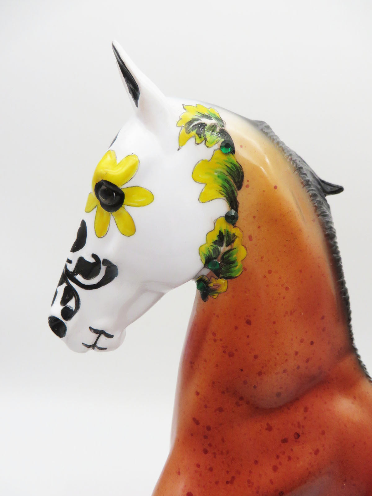 Peaceful Warrior  - OOAK Sugar Skull Saddlebred Horse By Dawn Quick