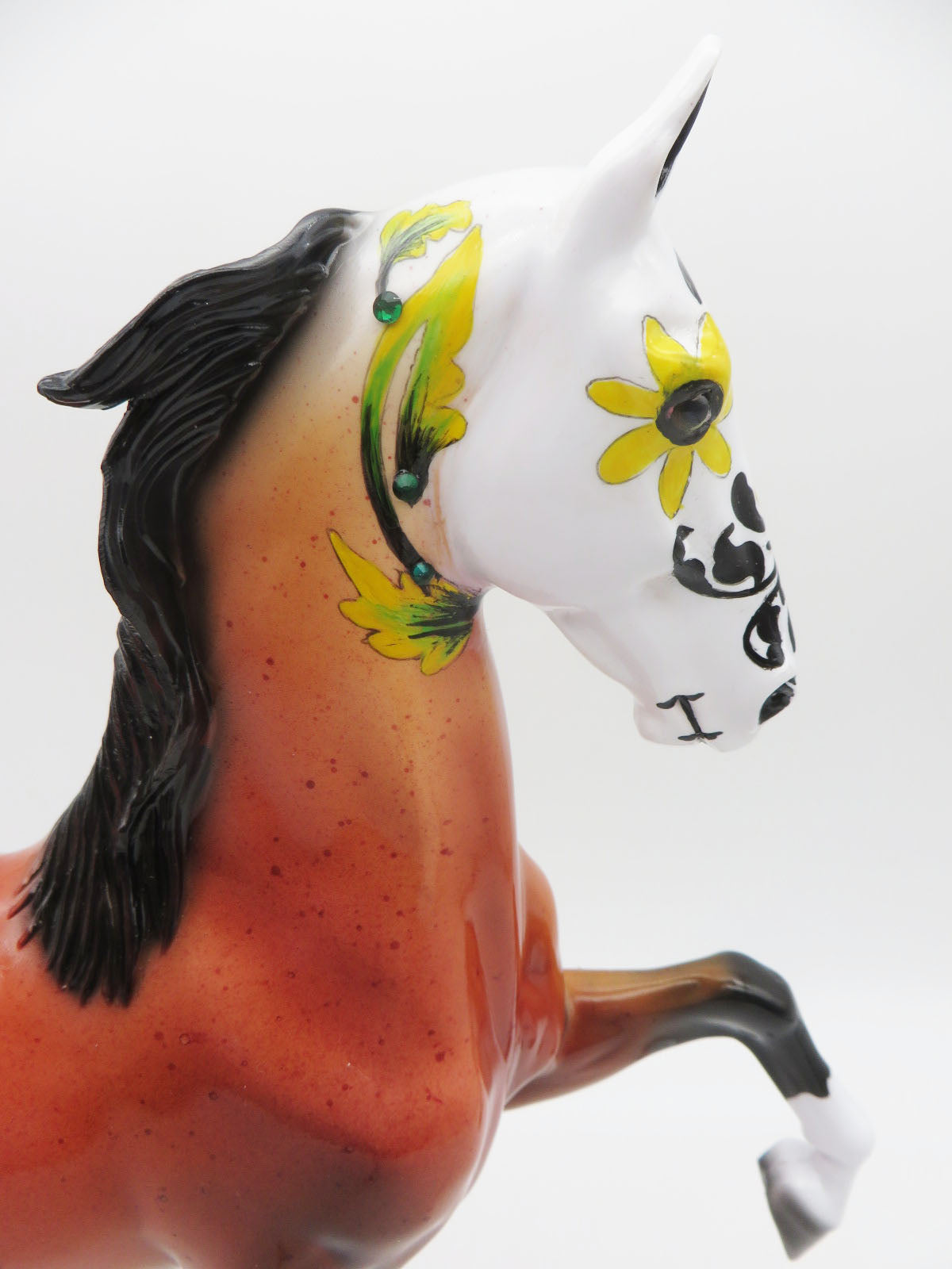 Peaceful Warrior  - OOAK Sugar Skull Saddlebred Horse By Dawn Quick