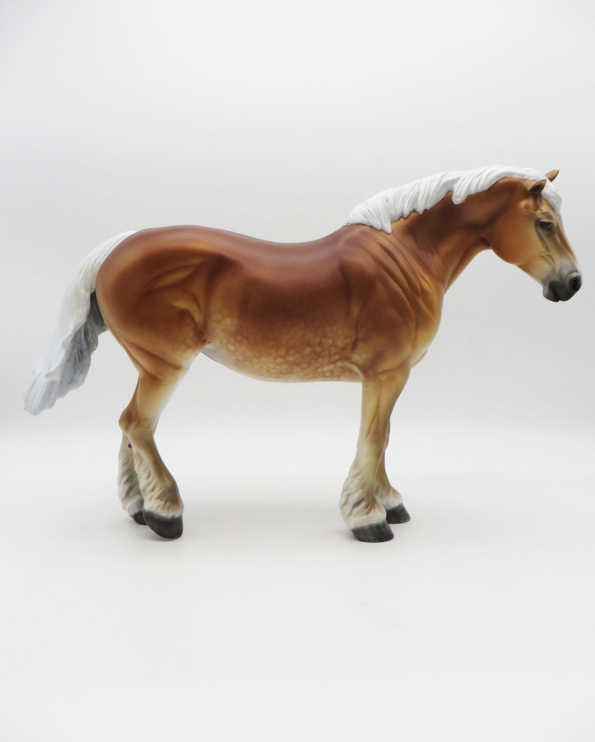 Princess &amp; Peanut - Heavy Draft Dapple Flaxen Chestnut Belgian Mare &amp; Bay Pinto Arab Pebble Mare Set by Myla Pearce BO 10/7/22