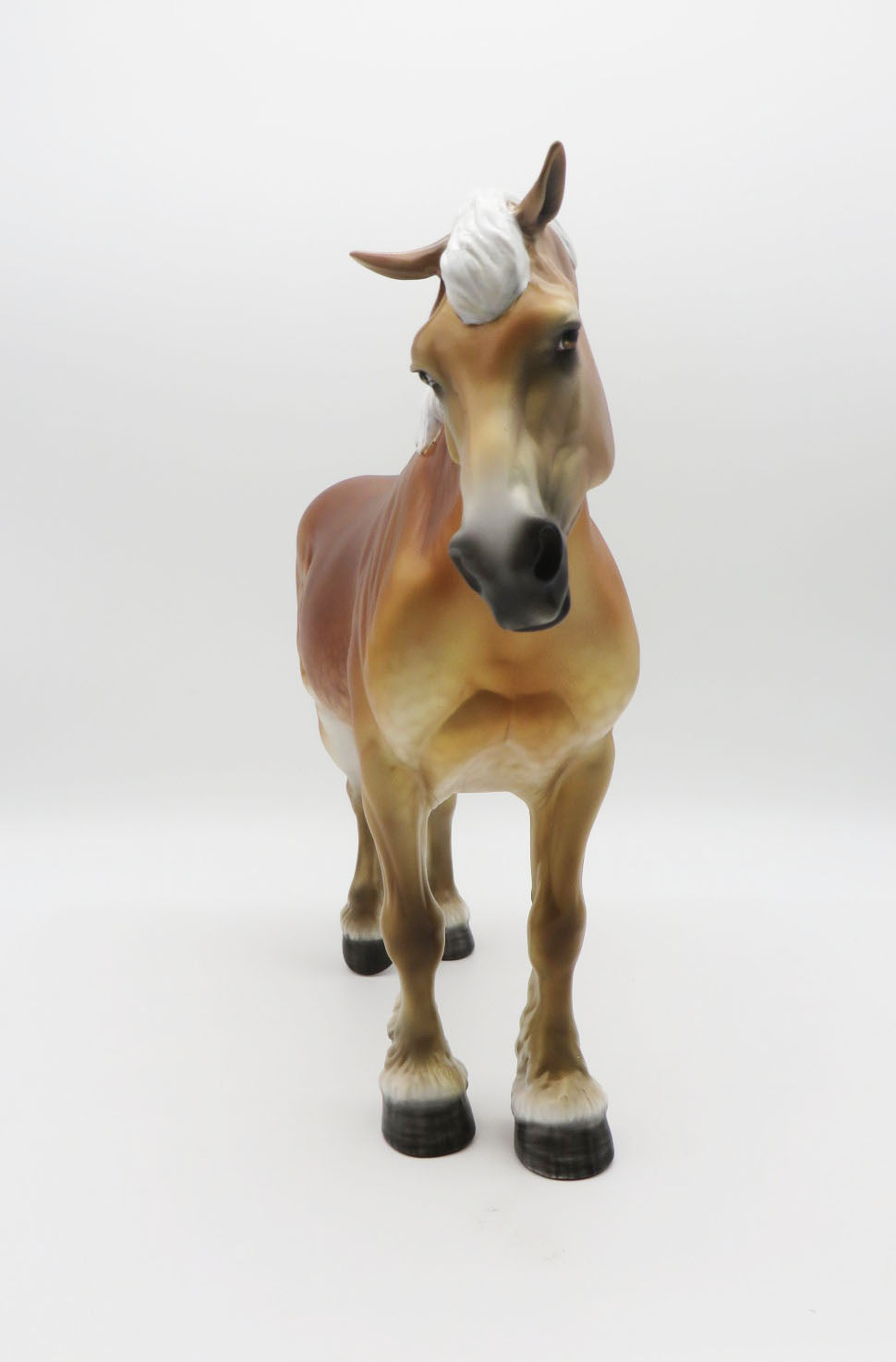 Princess &amp; Peanut - Heavy Draft Dapple Flaxen Chestnut Belgian Mare &amp; Bay Pinto Arab Pebble Mare Set by Myla Pearce BO 10/7/22