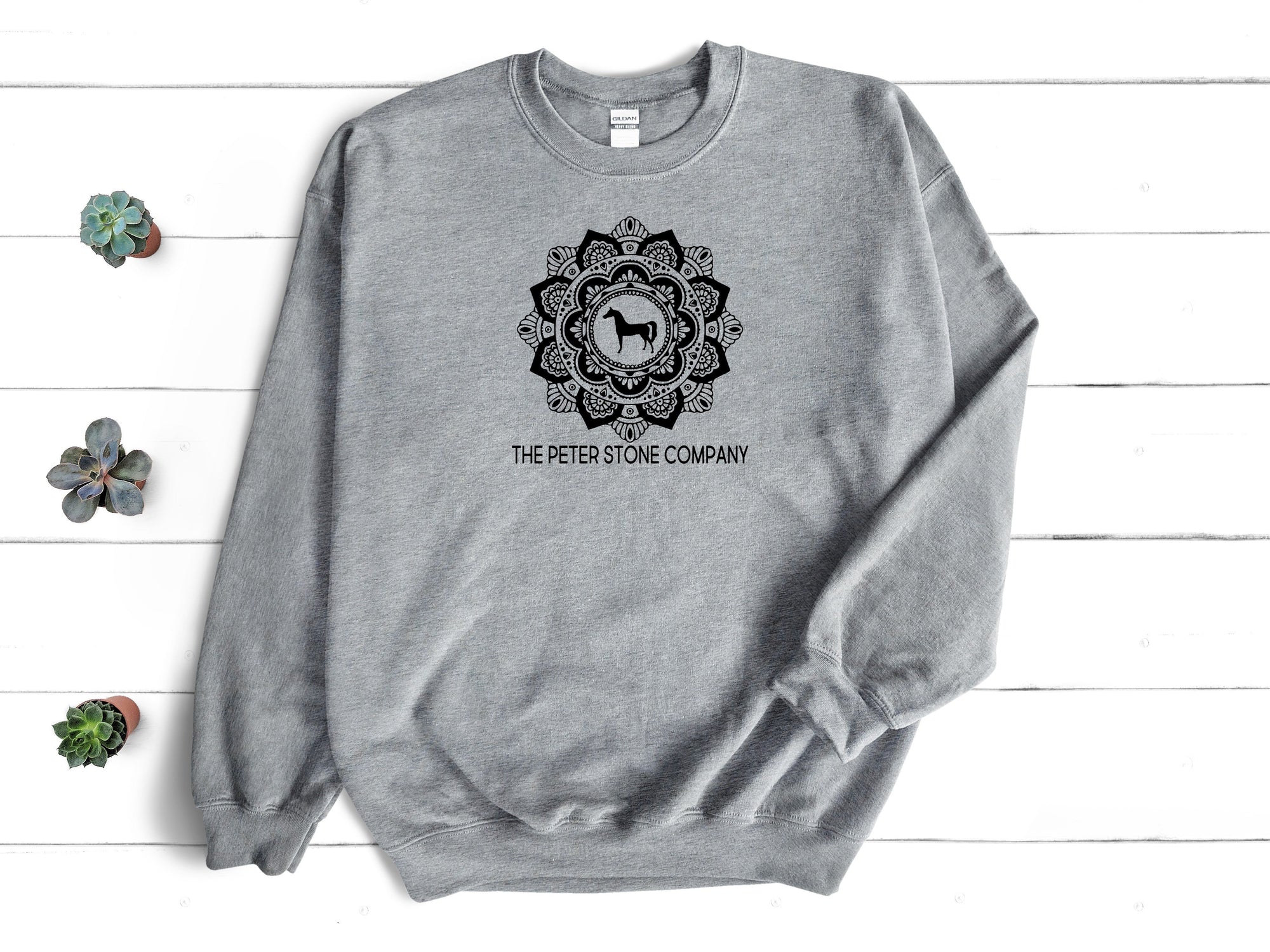 Ready to Ship The Peter Stone Horse Company Sport Grey Sweatshirt EXTRA LARGE