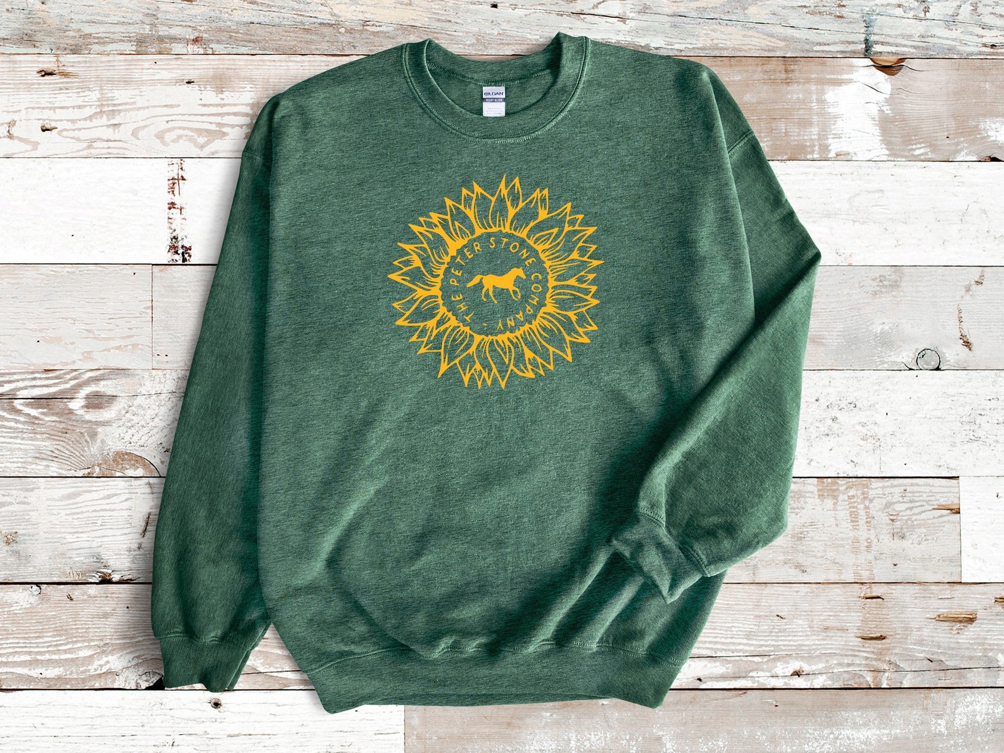 Ready to Ship The Peter Stone Horse Company Sunflower Sweatshirt Size LARGE
