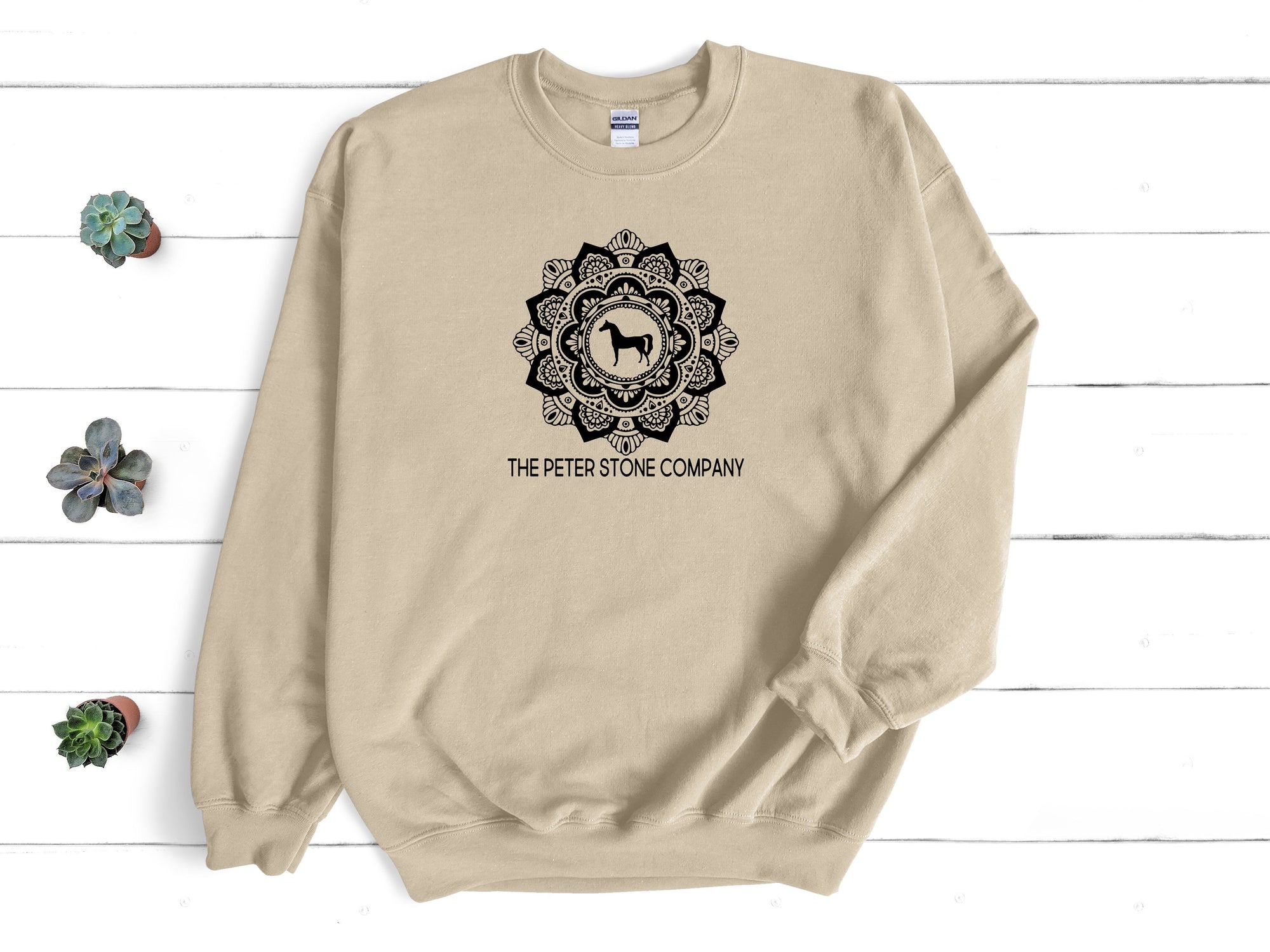 Ready to Ship The Peter Stone Horse Company Tan Sweatshirt LARGE