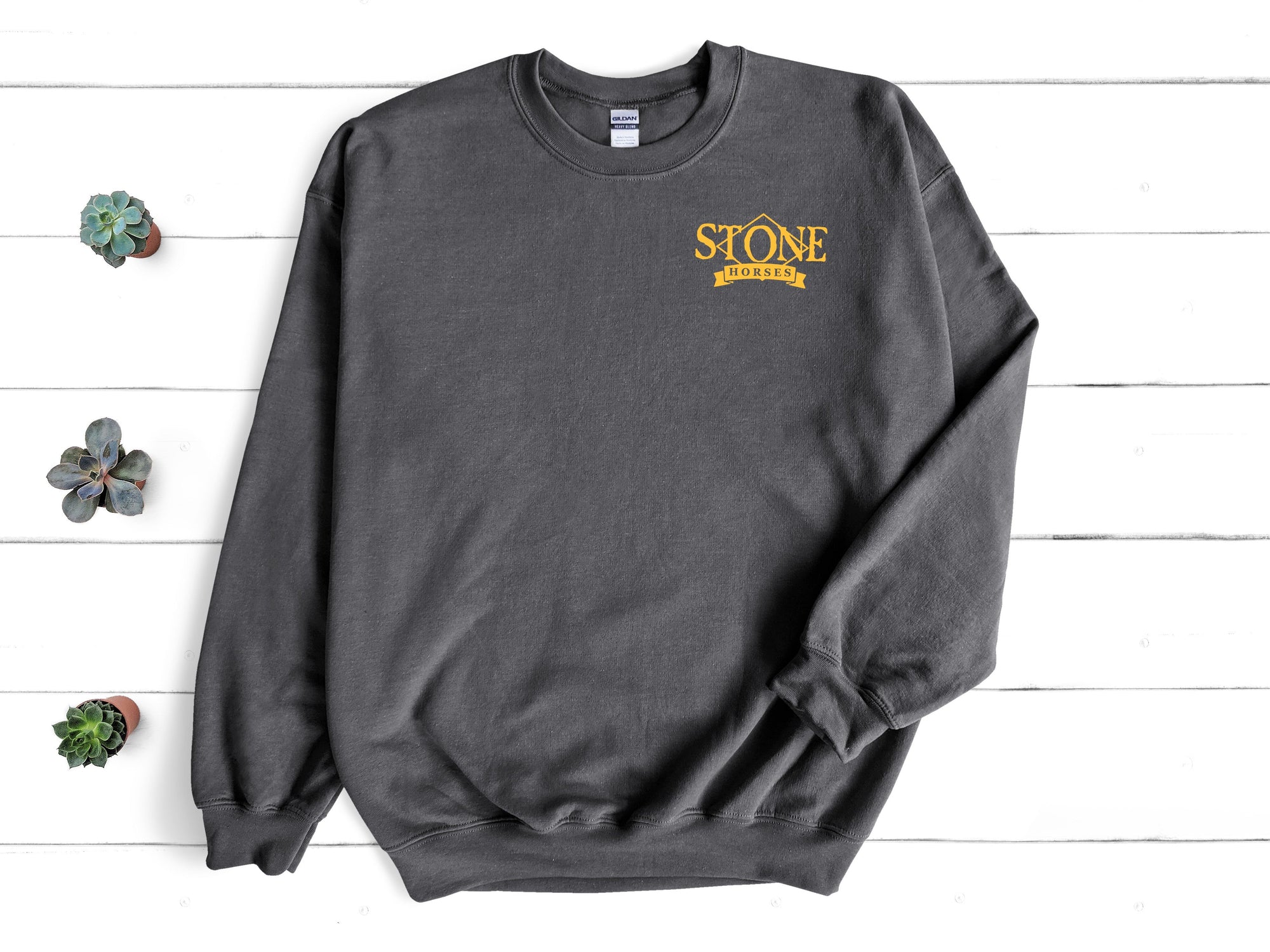 XL Ready to Ship The Peter Stone Horse Company Logo Dark Grey Sweatshirt XL