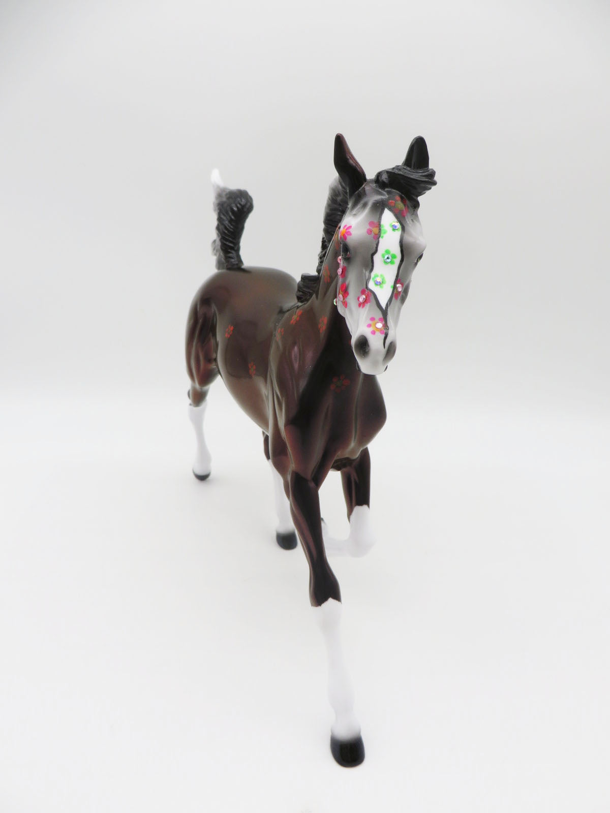 Pushing Up Daisies - OOAK - Sugar Skull Yearling with Bling, Blacklight & Colorshirt Paint Effect - Painted by Ellen Robbins - MM22