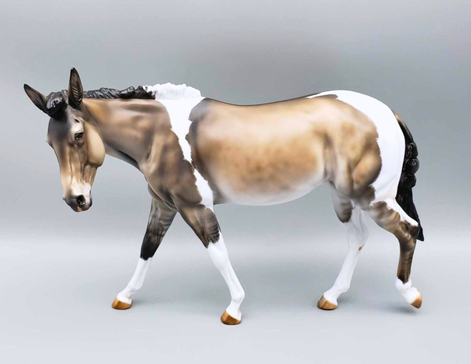 Pa-Rum Pum Pum Pum OOAK Grulla Tobiano Custom Mule By Julie Keim Holiday Best Offers 12/11/23