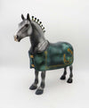 Paddy - OOAK - Customized St Patrick&#39;s Day Blanketed Grey Standing Drafter - By Dawn Quick 3/17/23