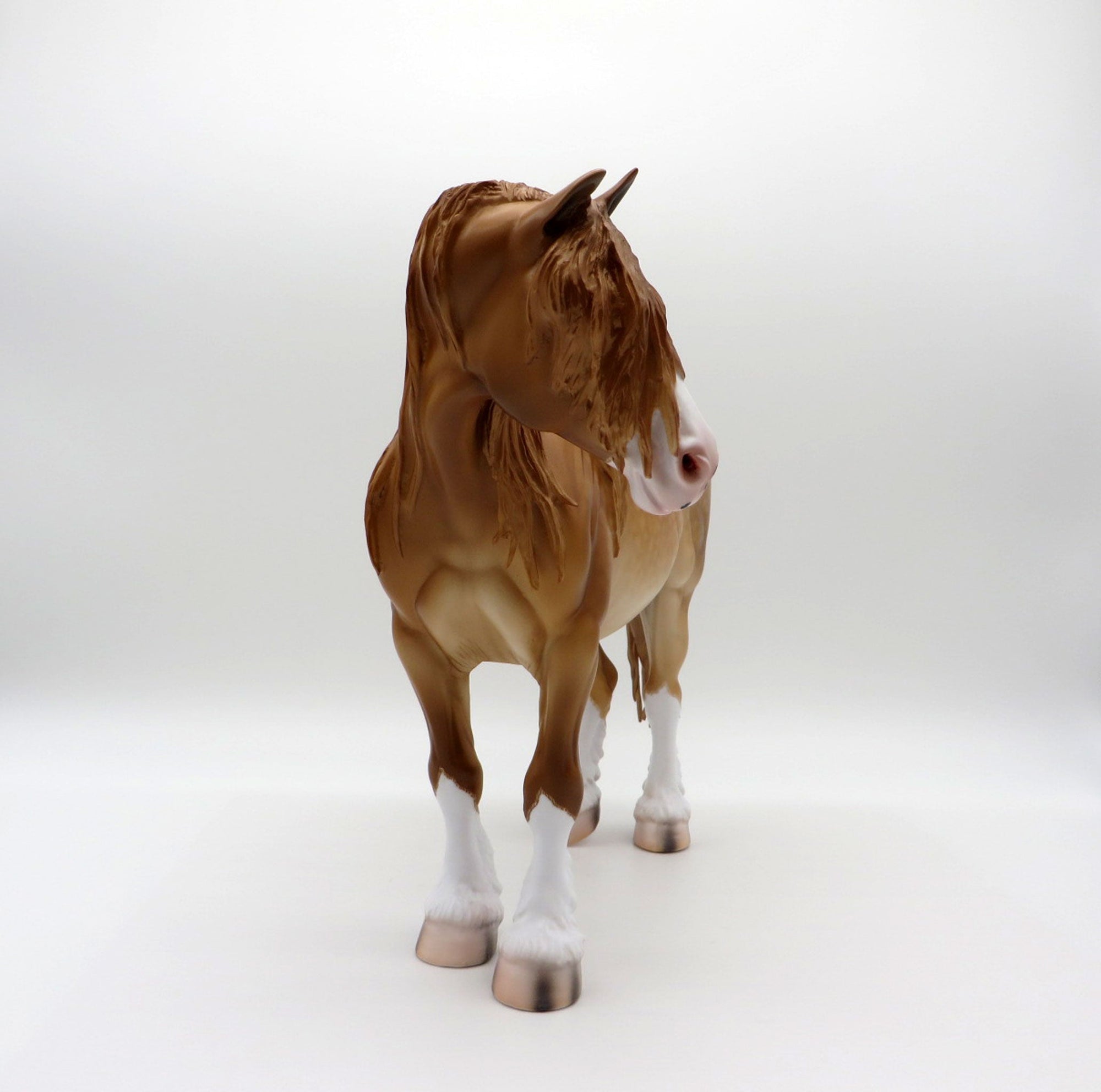 Palisade-OOAK Dapple Chestnut Heavy Draft Mare Painted By Caroline Boydston 6/28/21