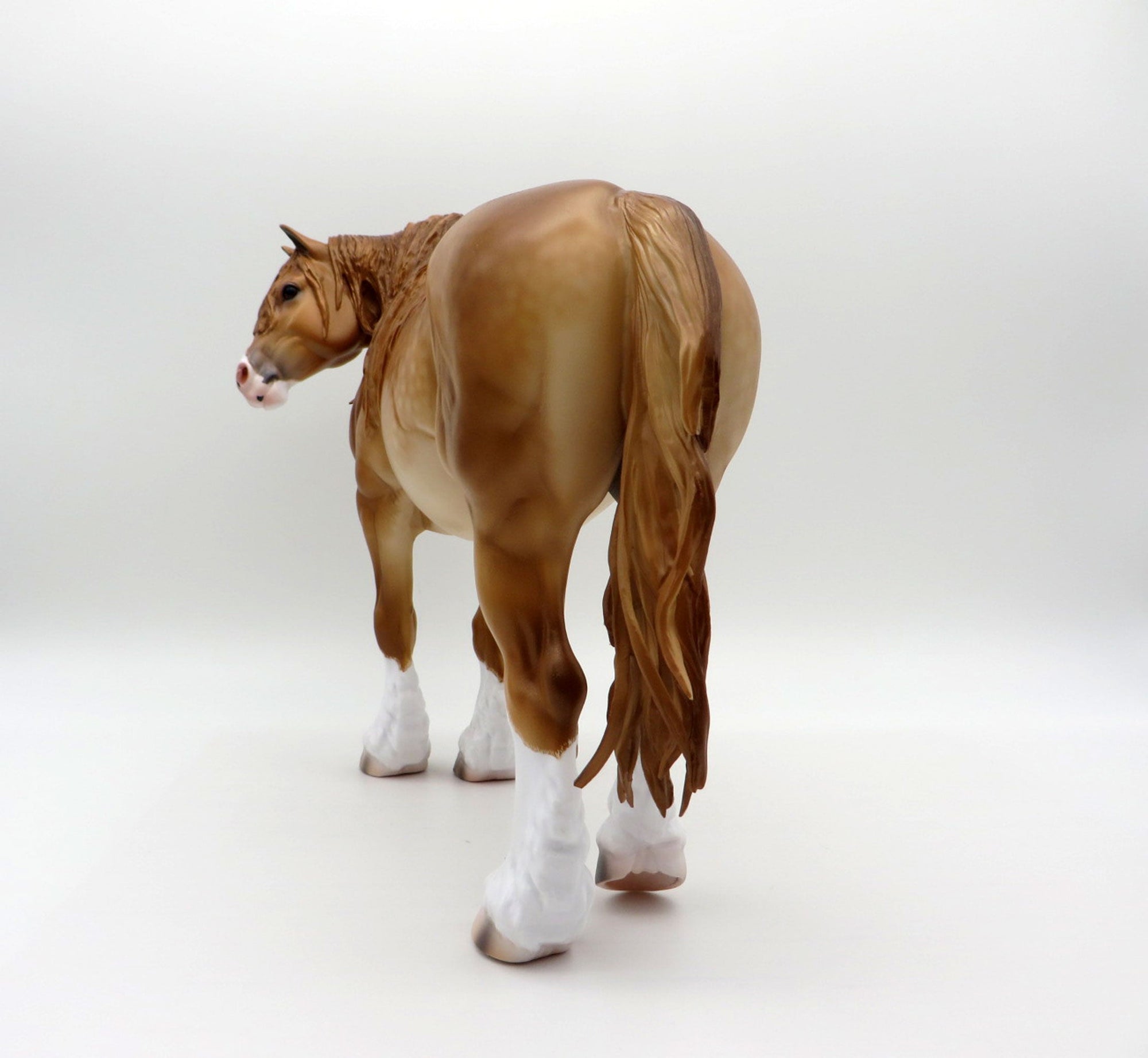 Palisade-OOAK Dapple Chestnut Heavy Draft Mare Painted By Caroline Boydston 6/28/21