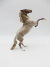 Pancakes - OOAK - Roan Rearing Pebbles by Jess Hamill Christmas Tails 2022 - CT22