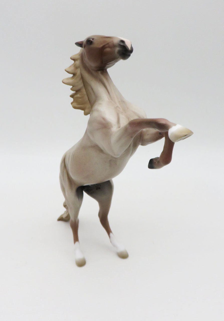 Pancakes - OOAK - Roan Rearing Pebbles by Jess Hamill Christmas Tails 2022 - CT22