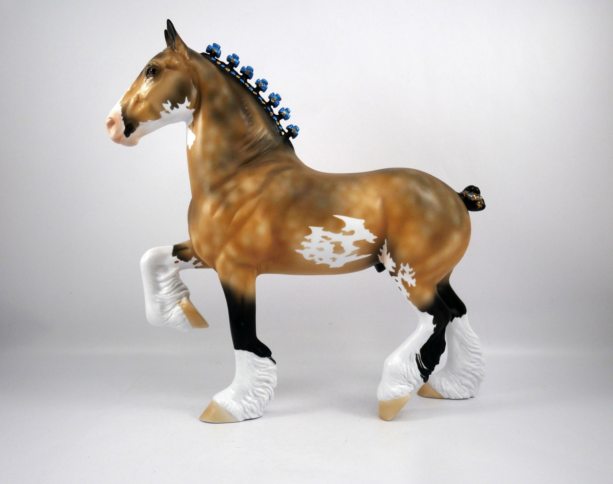 Patsy-OOAK Dapple Buckskin Paint Trotting Drafter by Ellen 1/29/21