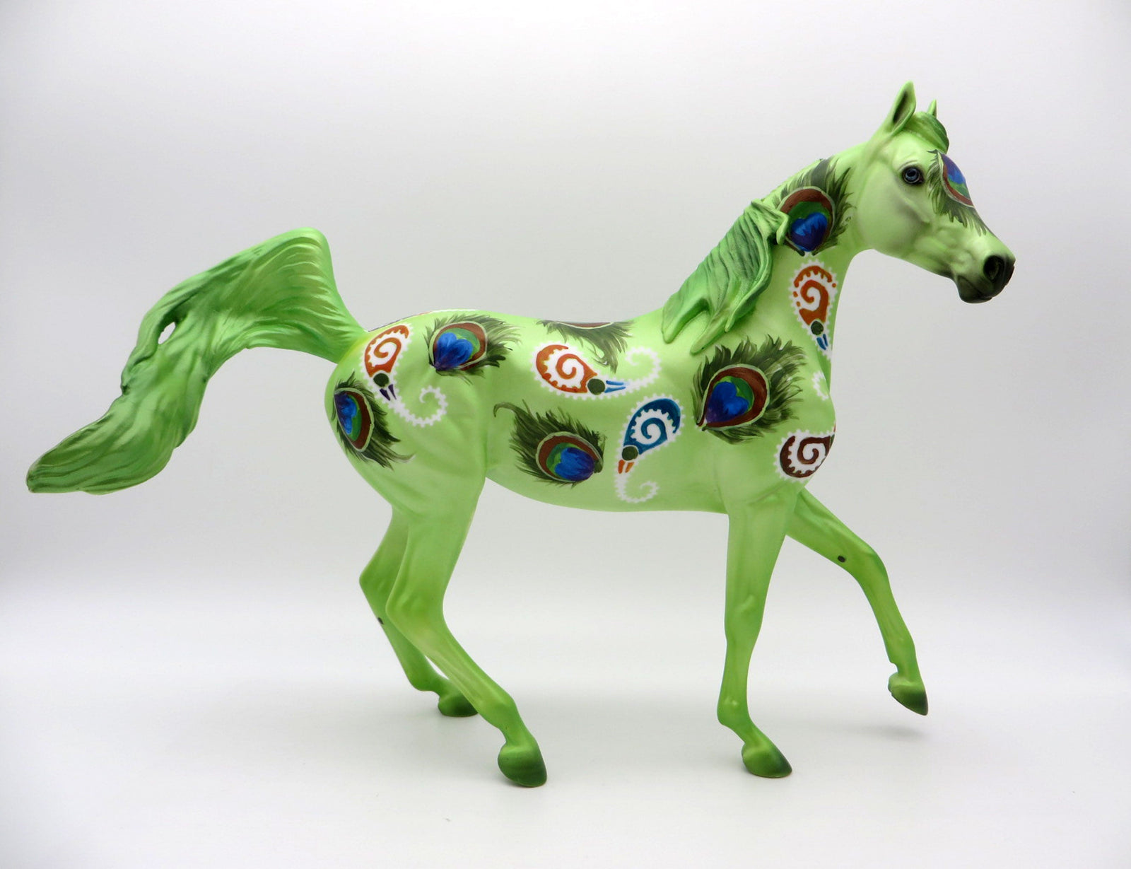 Peacock Paisley-OOAK Deco Arabian Painted By Dawn Quick 6/25/21