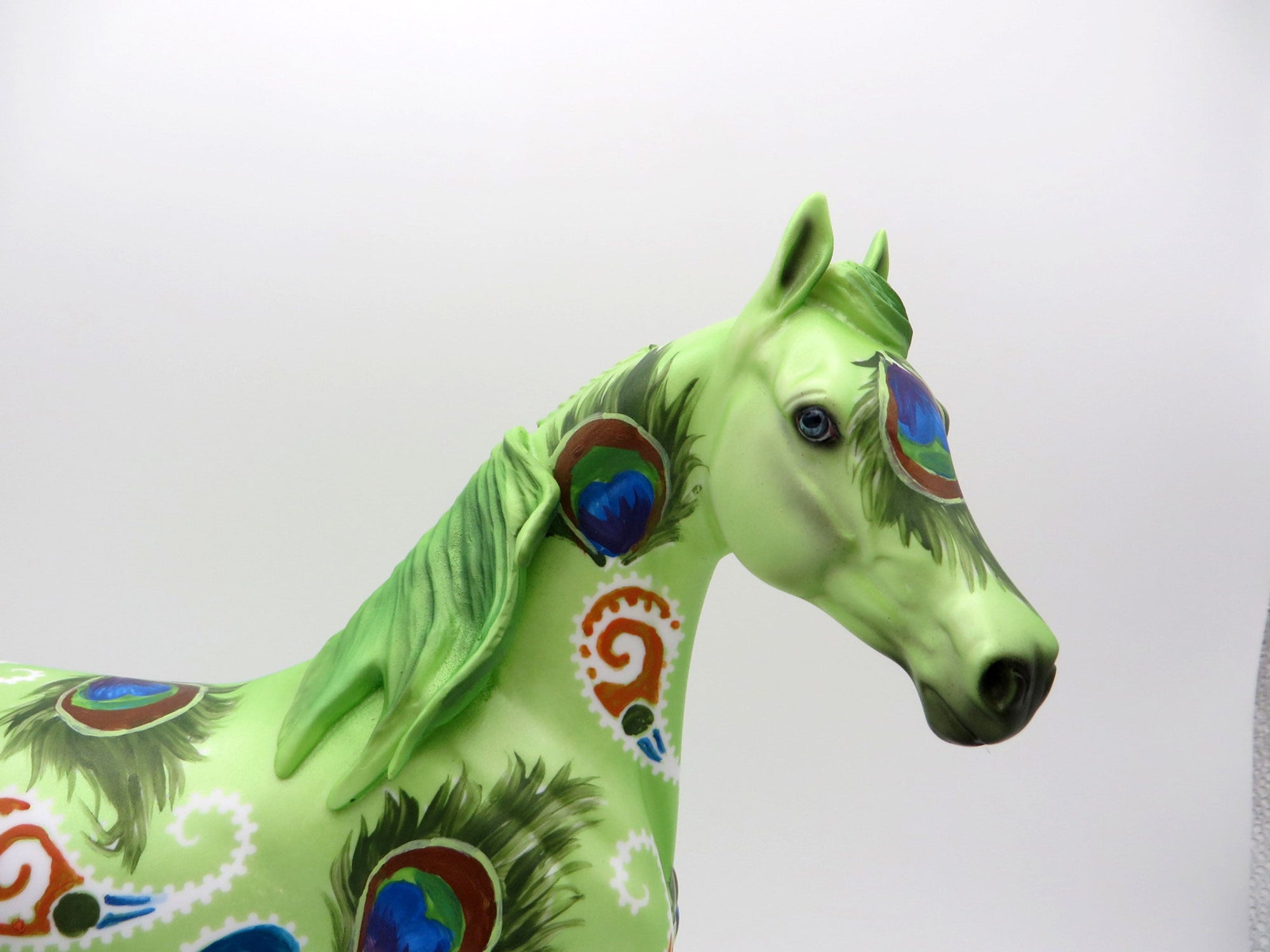 Peacock Paisley-OOAK Deco Arabian Painted By Dawn Quick 6/25/21