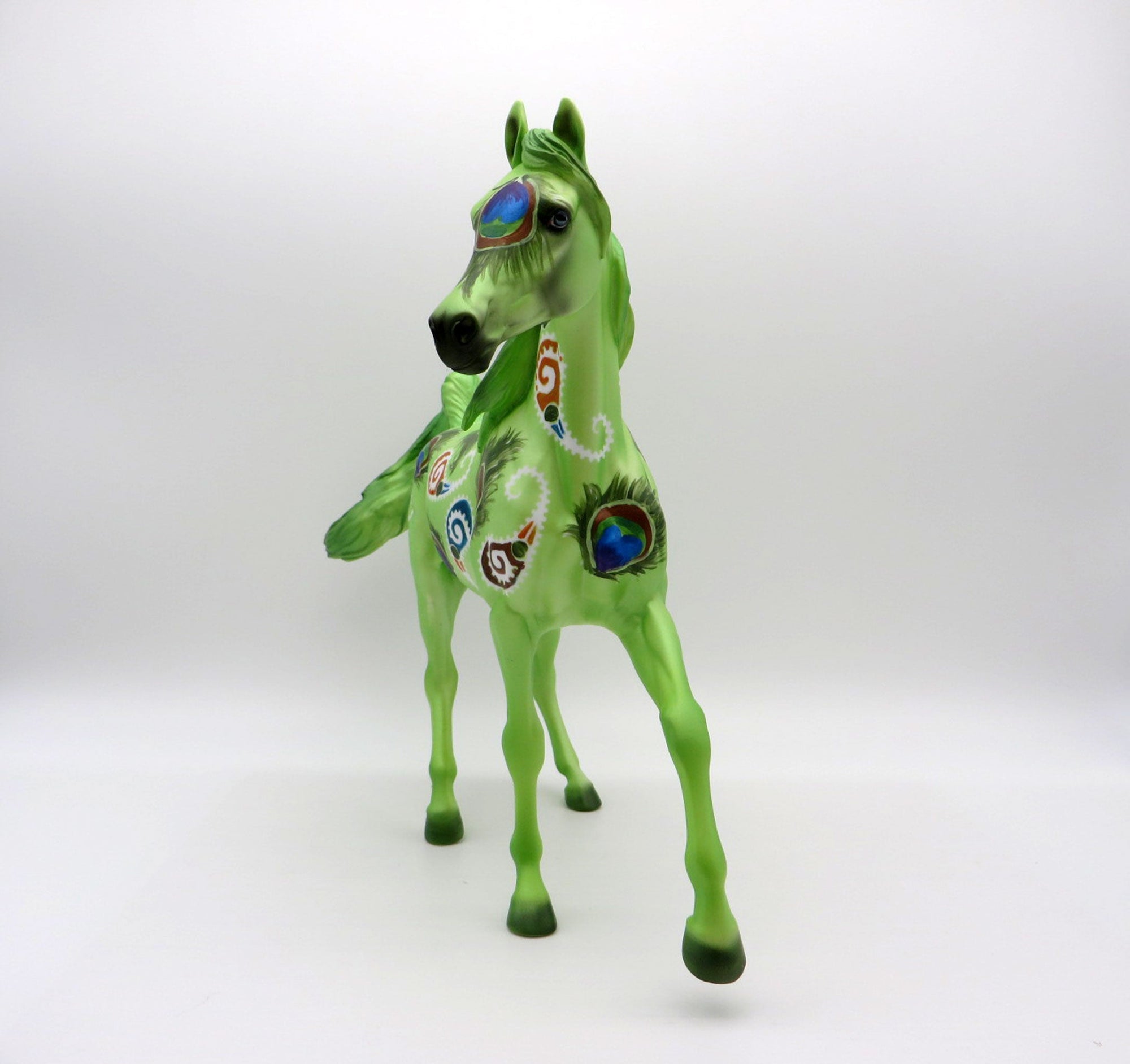 Peacock Paisley-OOAK Deco Arabian Painted By Dawn Quick 6/25/21