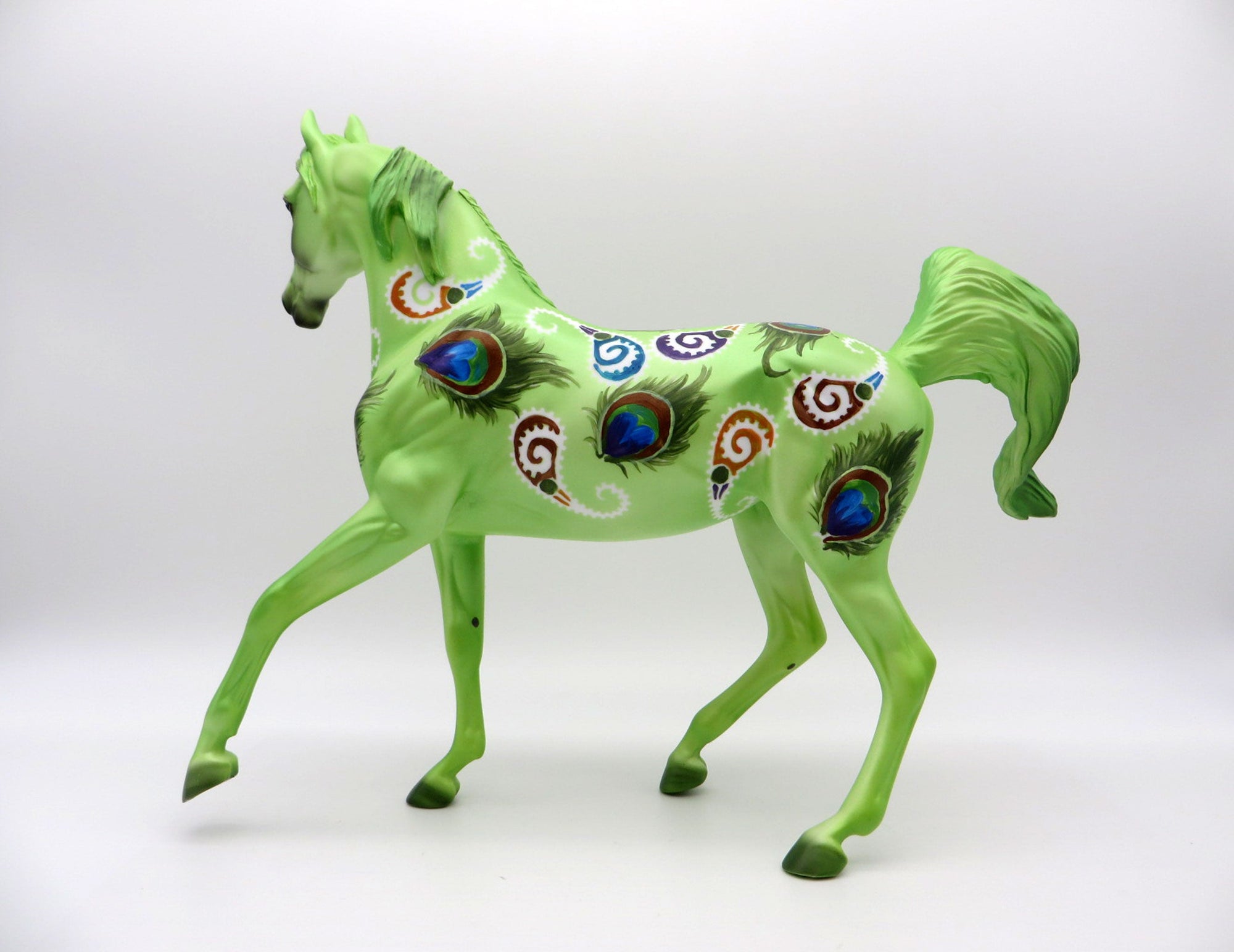 Peacock Paisley-OOAK Deco Arabian Painted By Dawn Quick 6/25/21