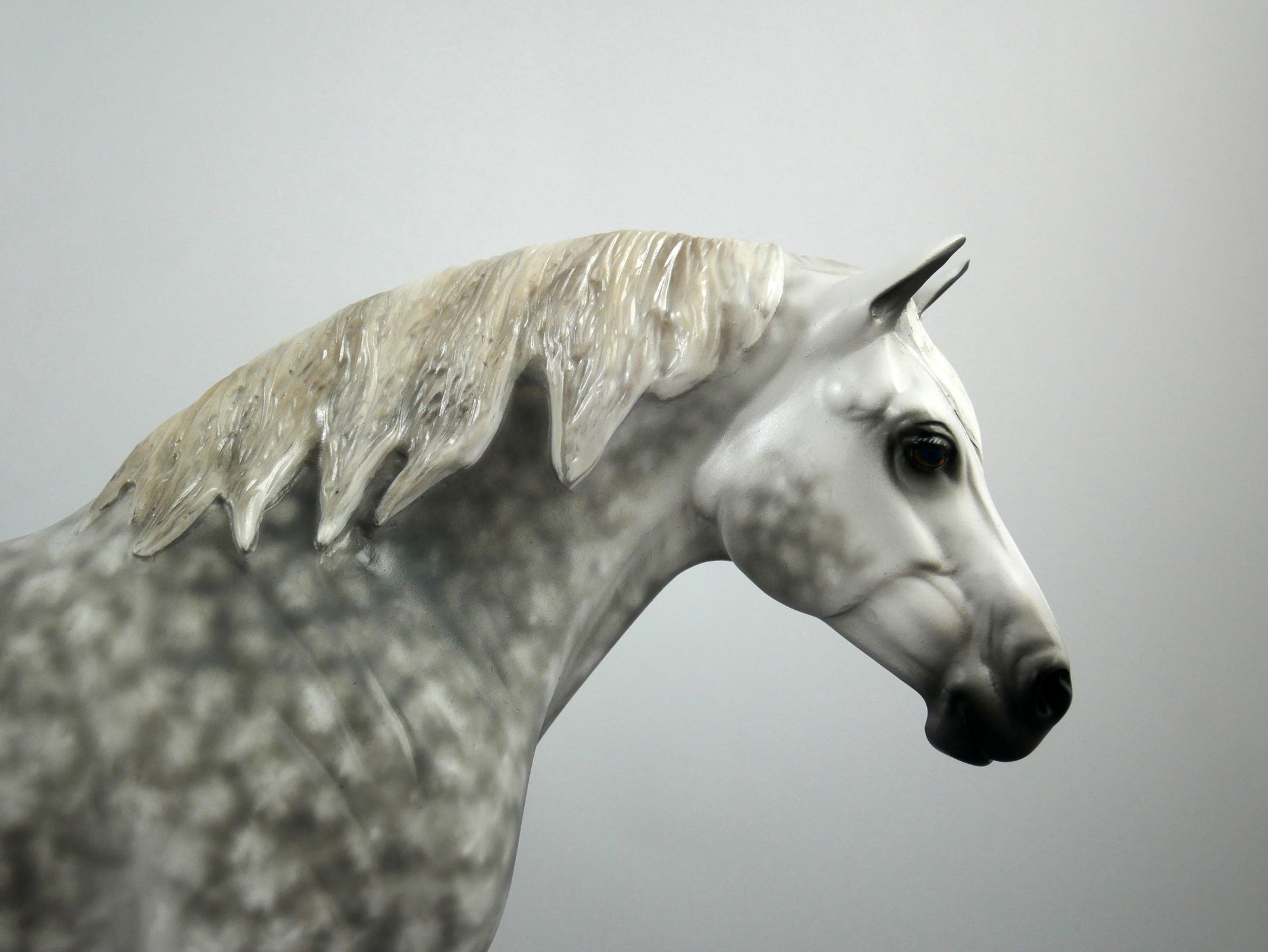 Penelope-Star Dapple Grey  Heavy Draft Mare Painted By Sheryl Leisure 1/21