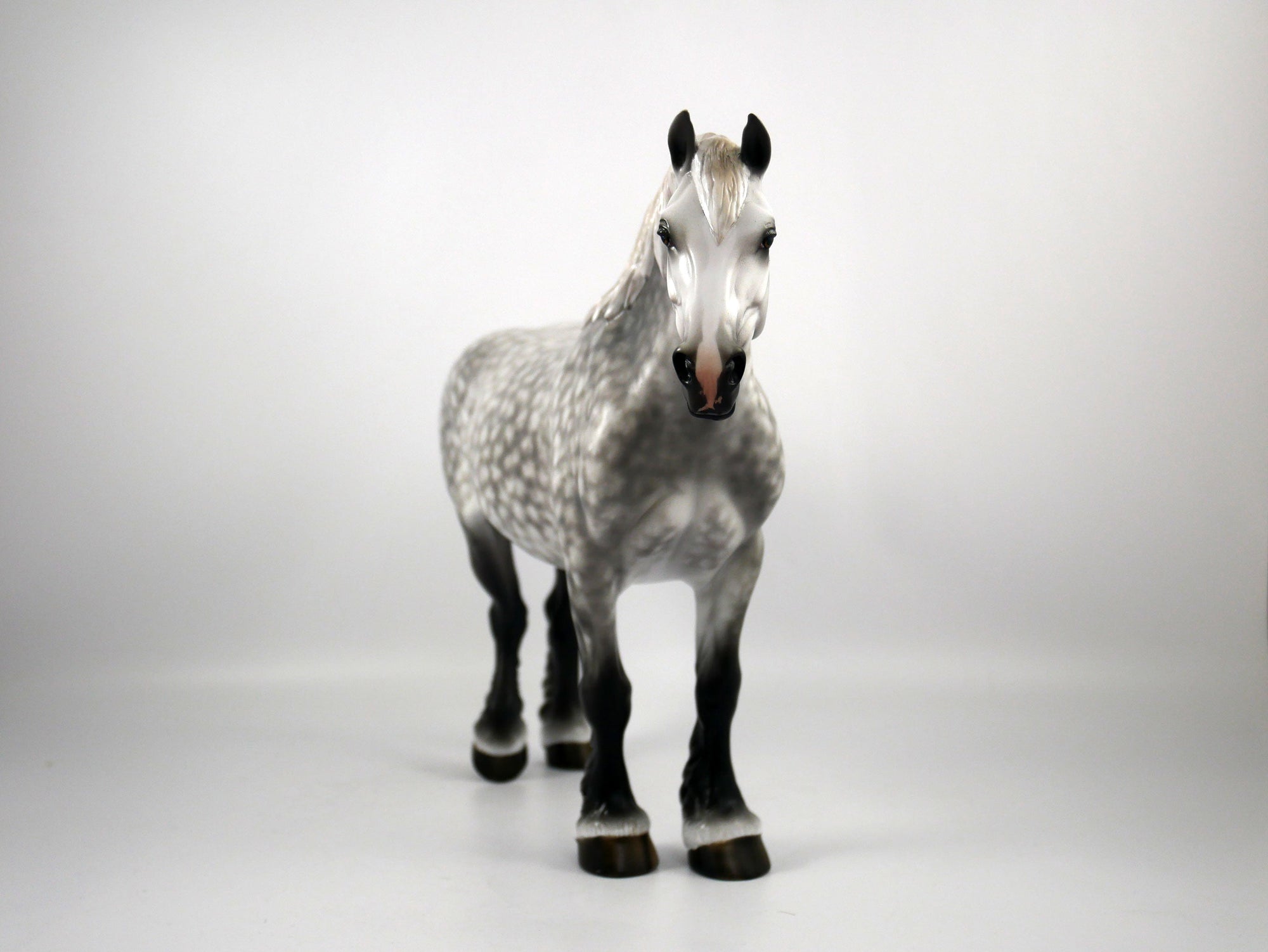 Penelope-Star Dapple Grey  Heavy Draft Mare Painted By Sheryl Leisure 1/21