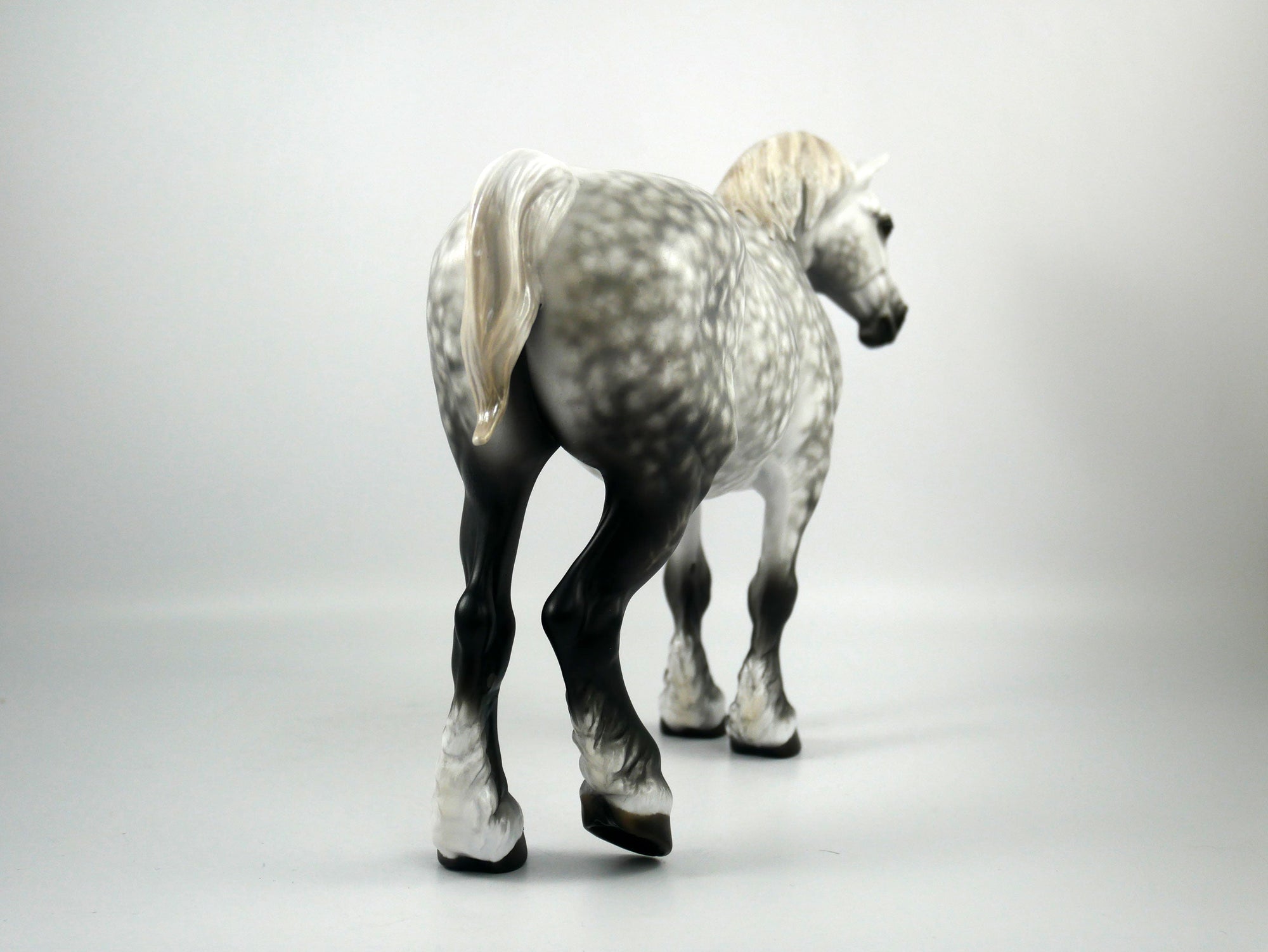 Penelope-Star Dapple Grey  Heavy Draft Mare Painted By Sheryl Leisure 1/21