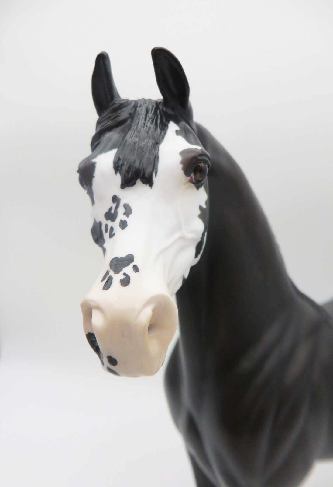 Wishbone - OOAK - Shaded Black Sabino with Cat Tracks Arabian By Ellen Robbins- P&amp;C 23