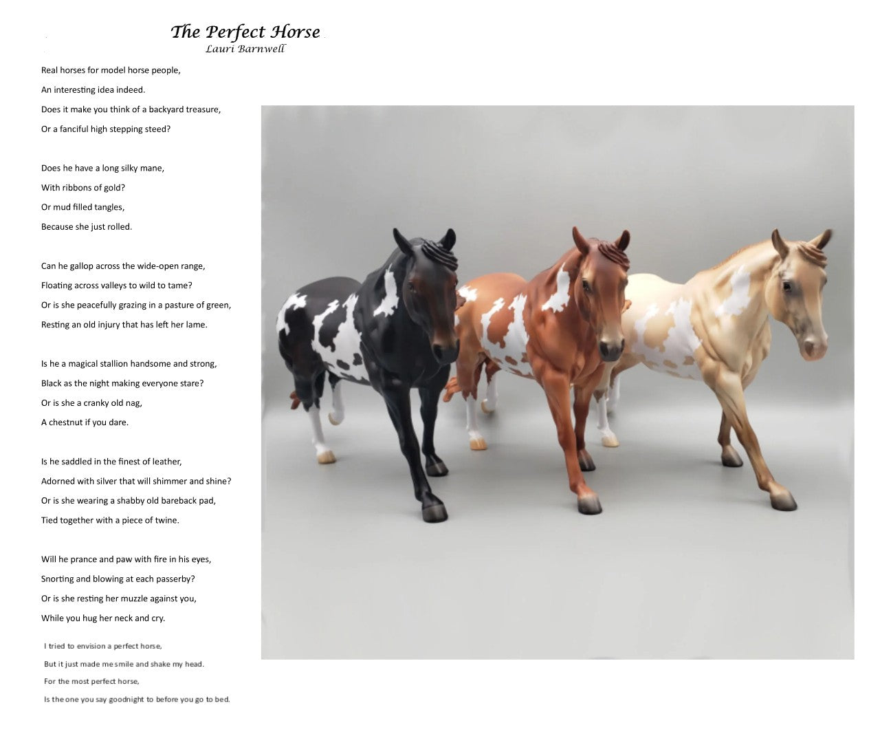 The Perfect Horse - Remy - Sunburned Black Variation of the Running Stock Horse MARE By Angela Marleau AoTH23