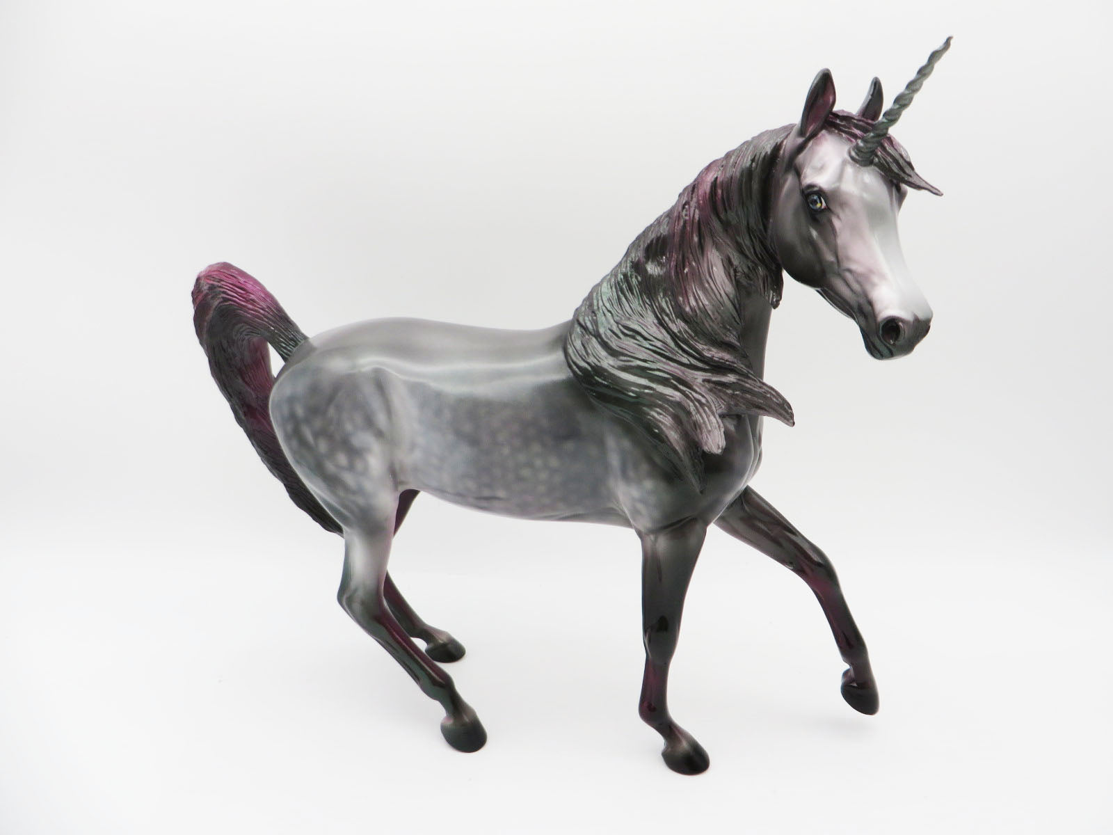 Periwinkle Wish - OOAK - Glossy Decorator Unicorn Arabian Mare By Julie Keim - CT22
