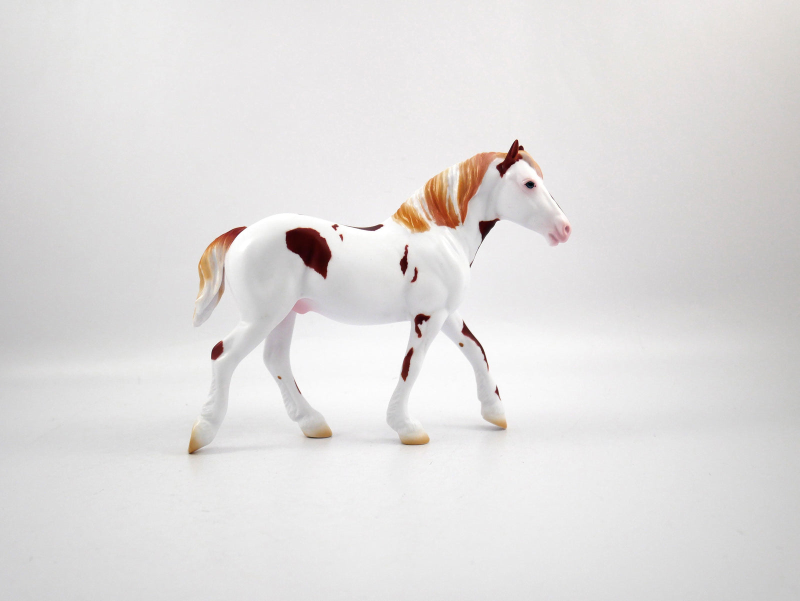 Peyton-OOAK Chestnut Pinto Trotting Draft Pebbles SB21