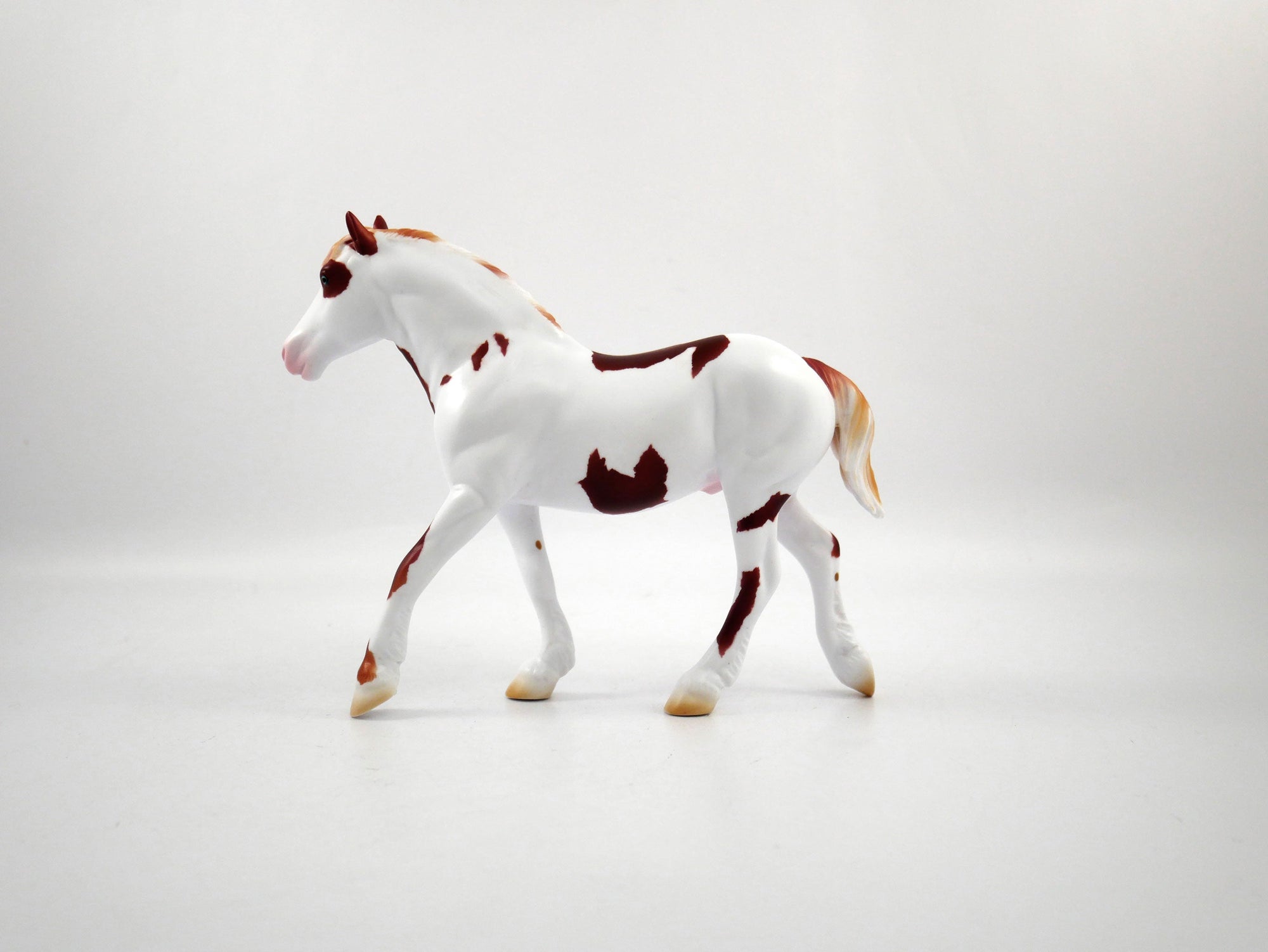 Peyton-OOAK Chestnut Pinto Trotting Draft Pebbles SB21