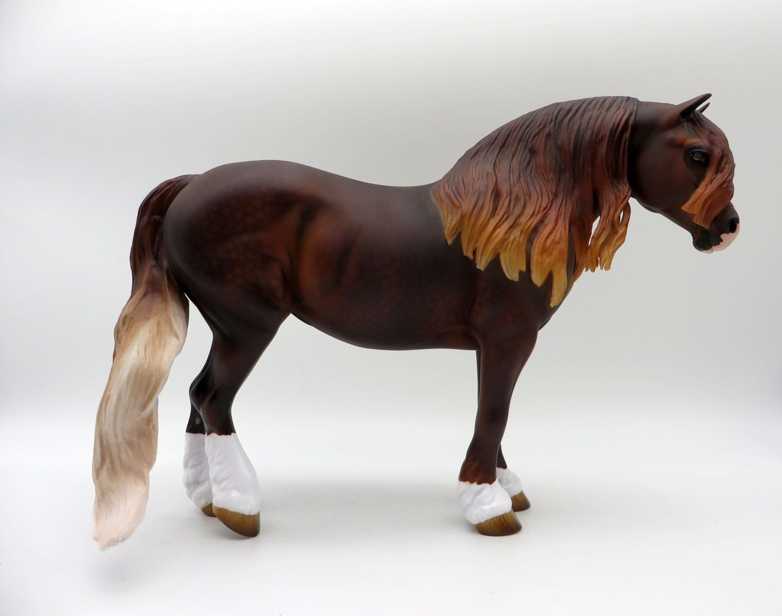 Phoenix-OOAK Chestnut Heavy Draft Mare Painted By Audrey Dixon 6/7/21