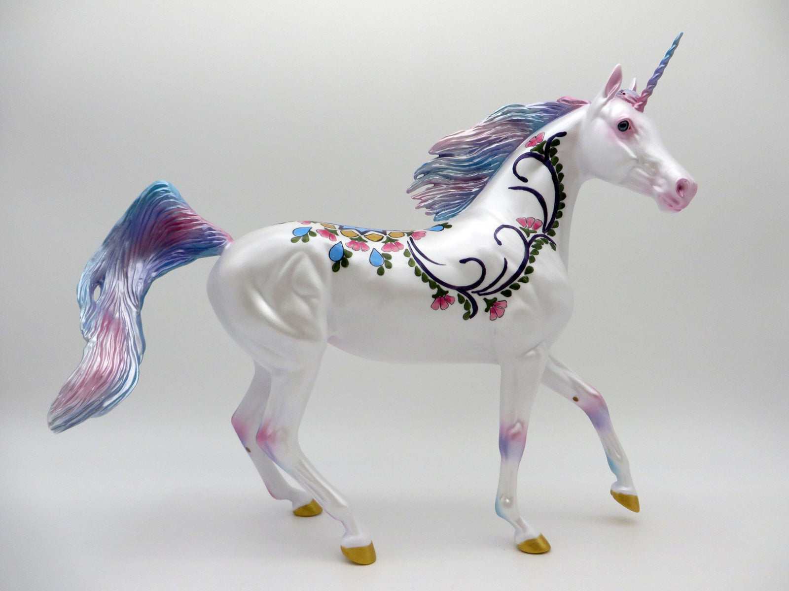 Pink Mandevilla | Floral Unicorn Arabian Deco by Dawn Quick | 6/30/21