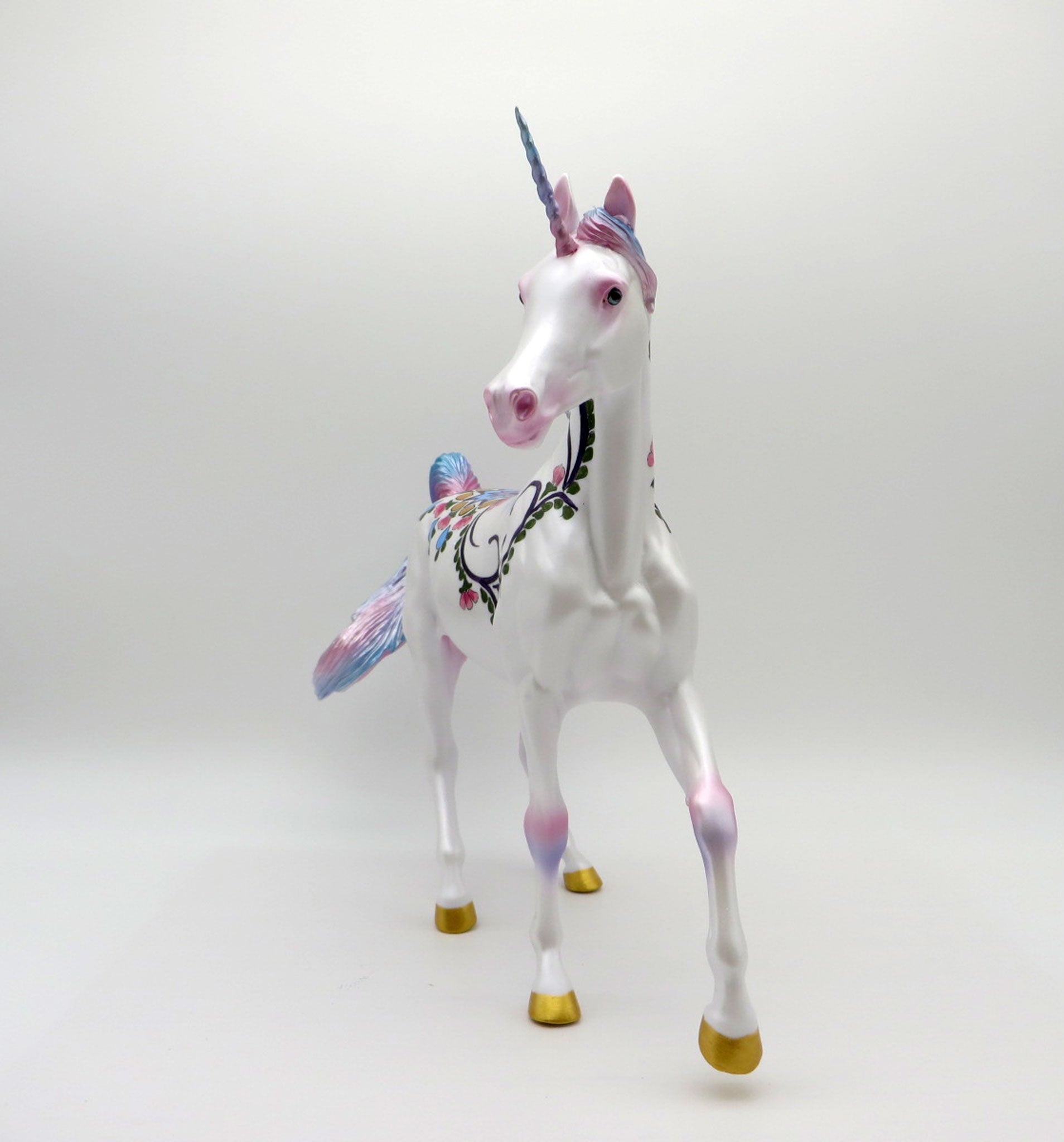 Pink Mandevilla | Floral Unicorn Arabian Deco by Dawn Quick | 6/30/21