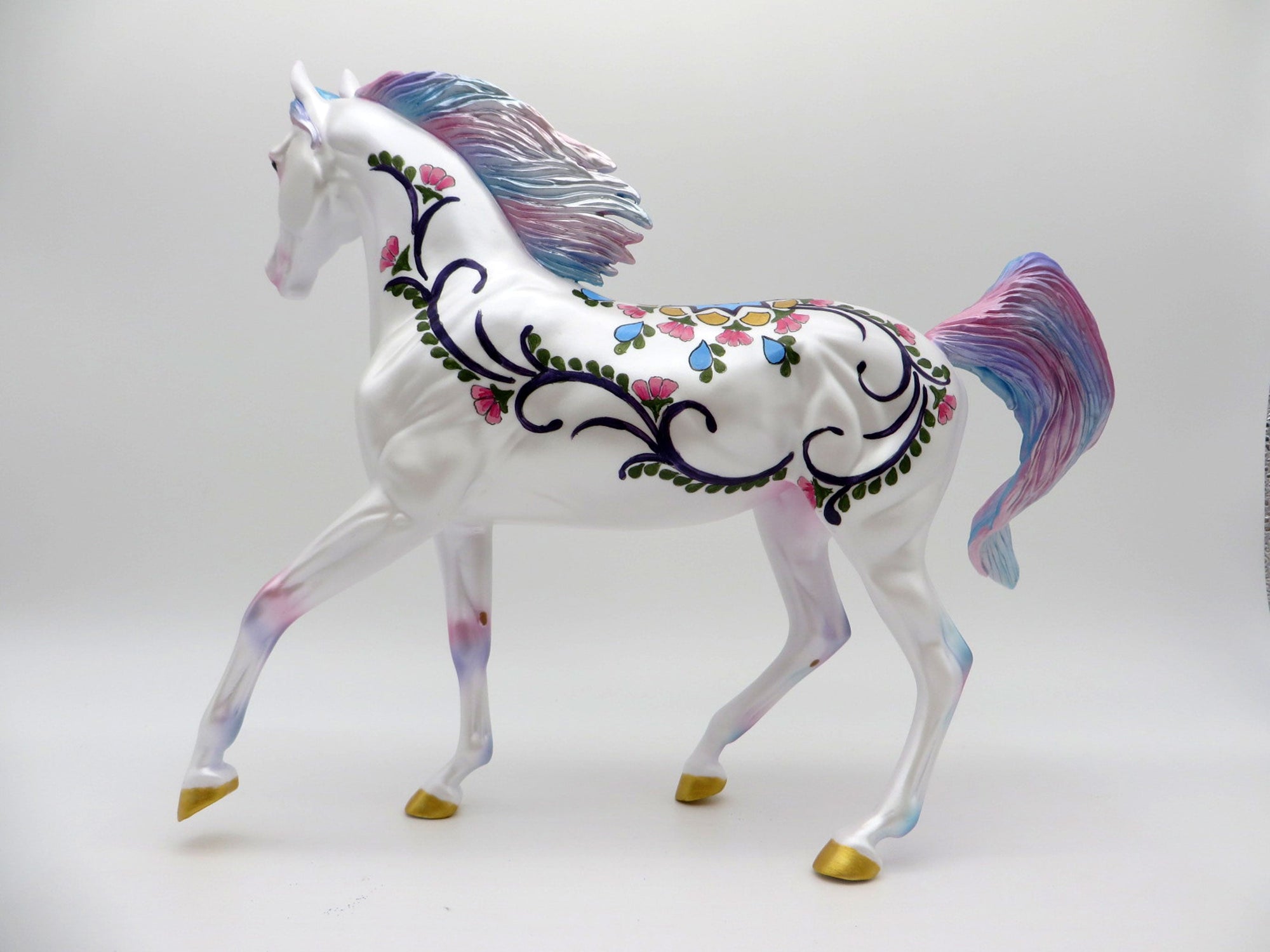 Pink Mandevilla | Floral Unicorn Arabian Deco by Dawn Quick | 6/30/21