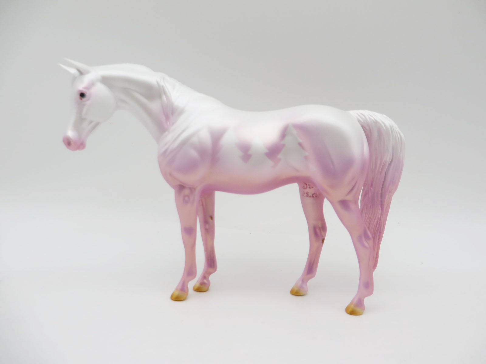 Pink Christmas - OOAK - Decorator Arabian Pebbles by Ashley Palmer Christmas Tails 2022 - CT22