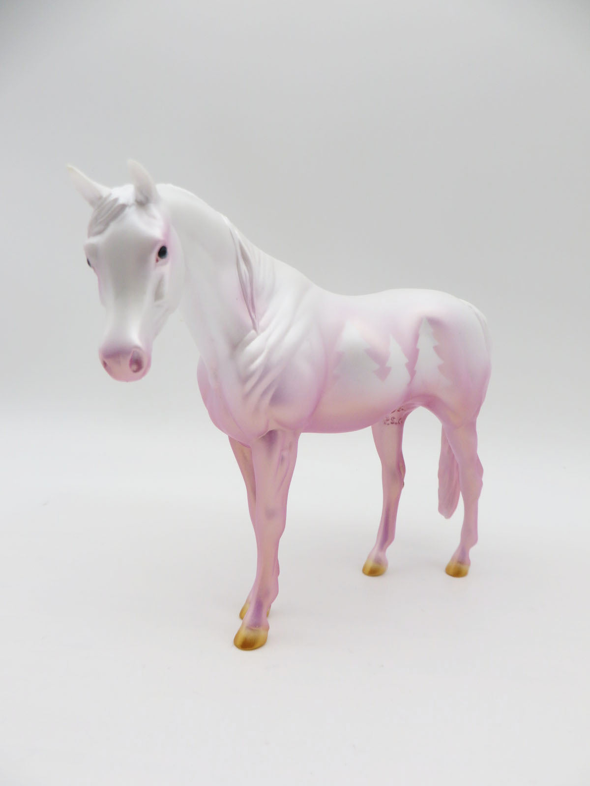 Pink Christmas - OOAK - Decorator Arabian Pebbles by Ashley Palmer Christmas Tails 2022 - CT22