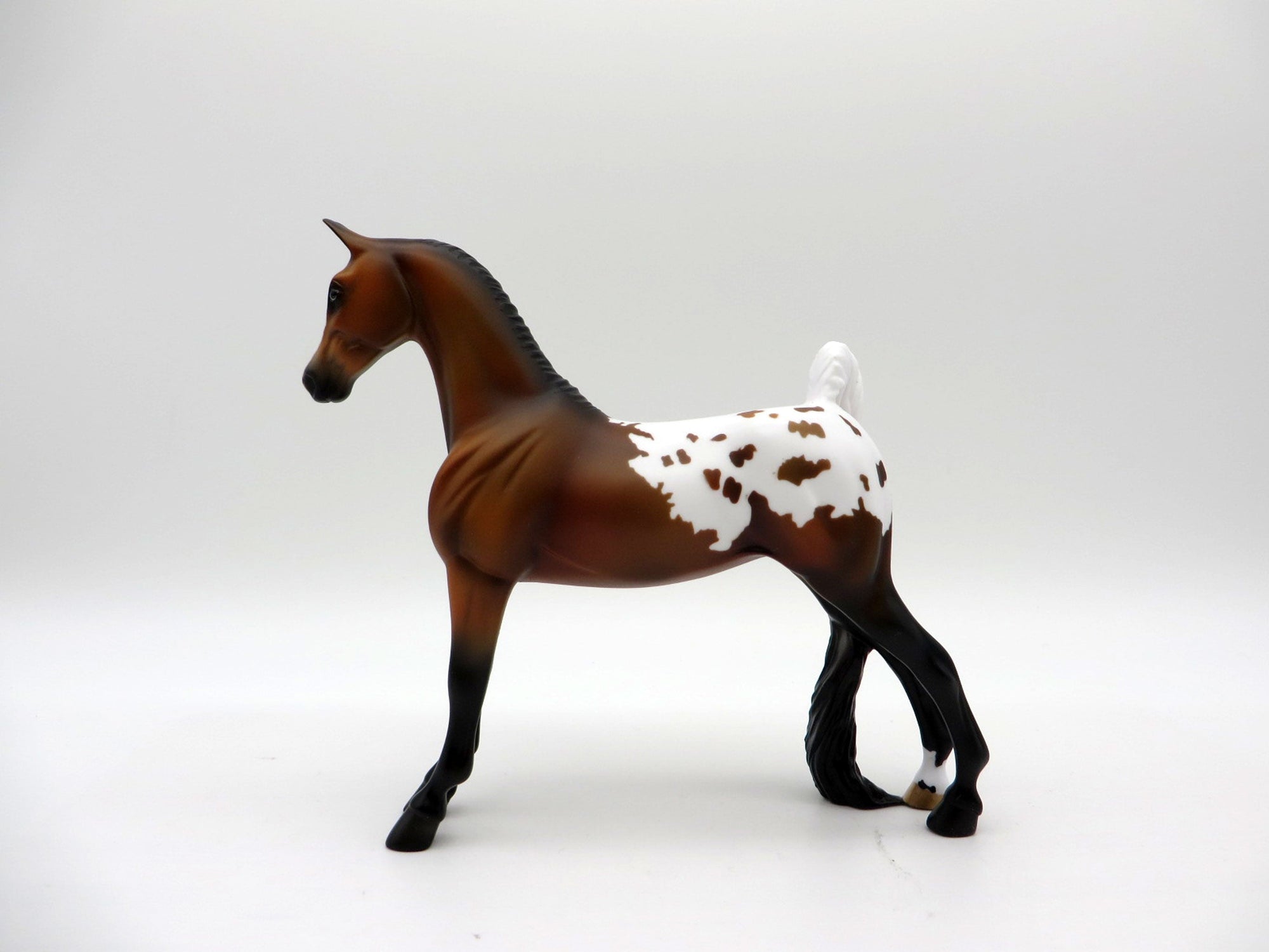 Plath-OOAK Bay Appaloosa Saddlebred Pebbles  Painted By Ellen Robbins EQ21