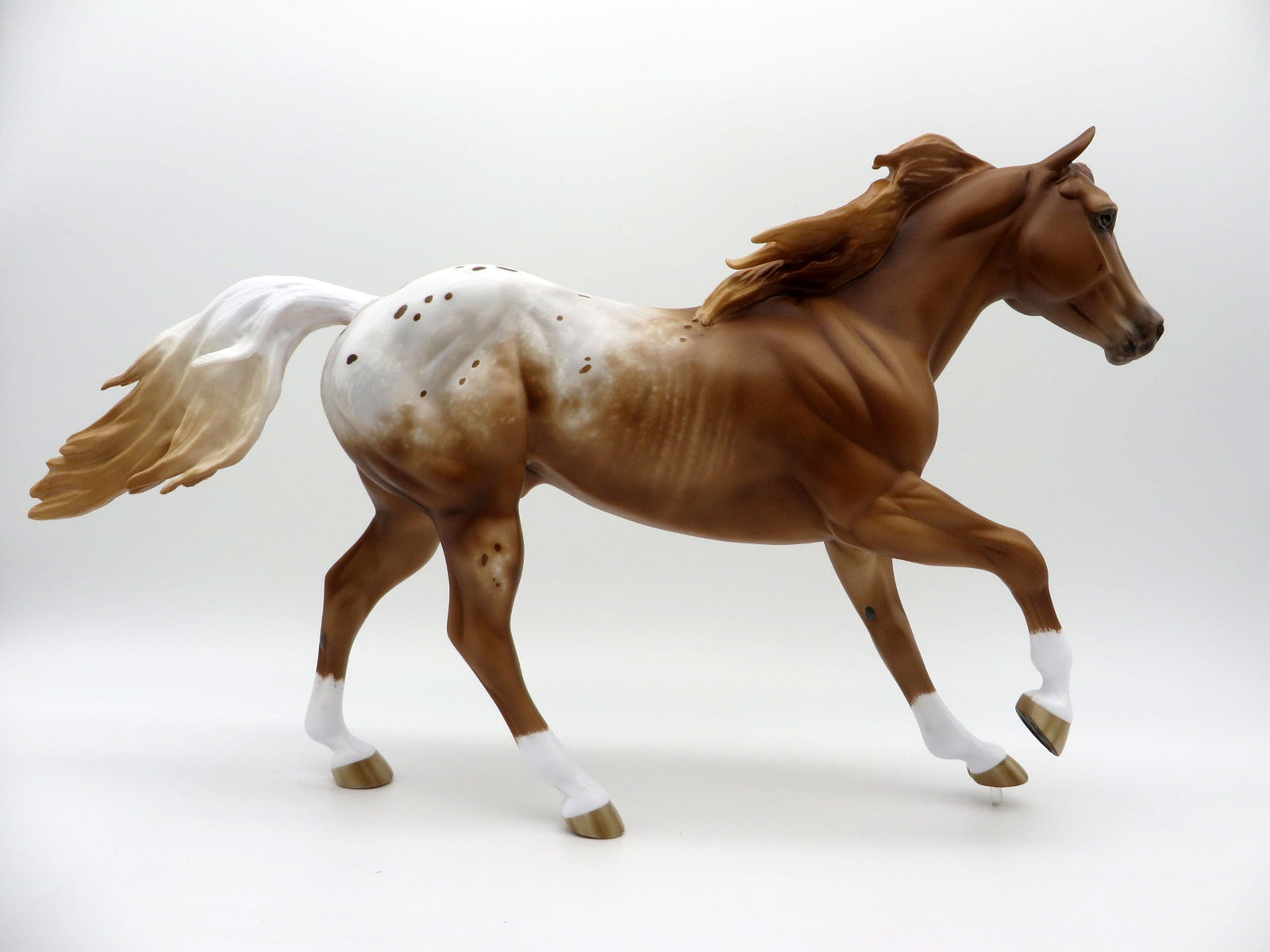 Plers-OOAK Chestnut Appaloosa Running Stock Horse 5/17/21